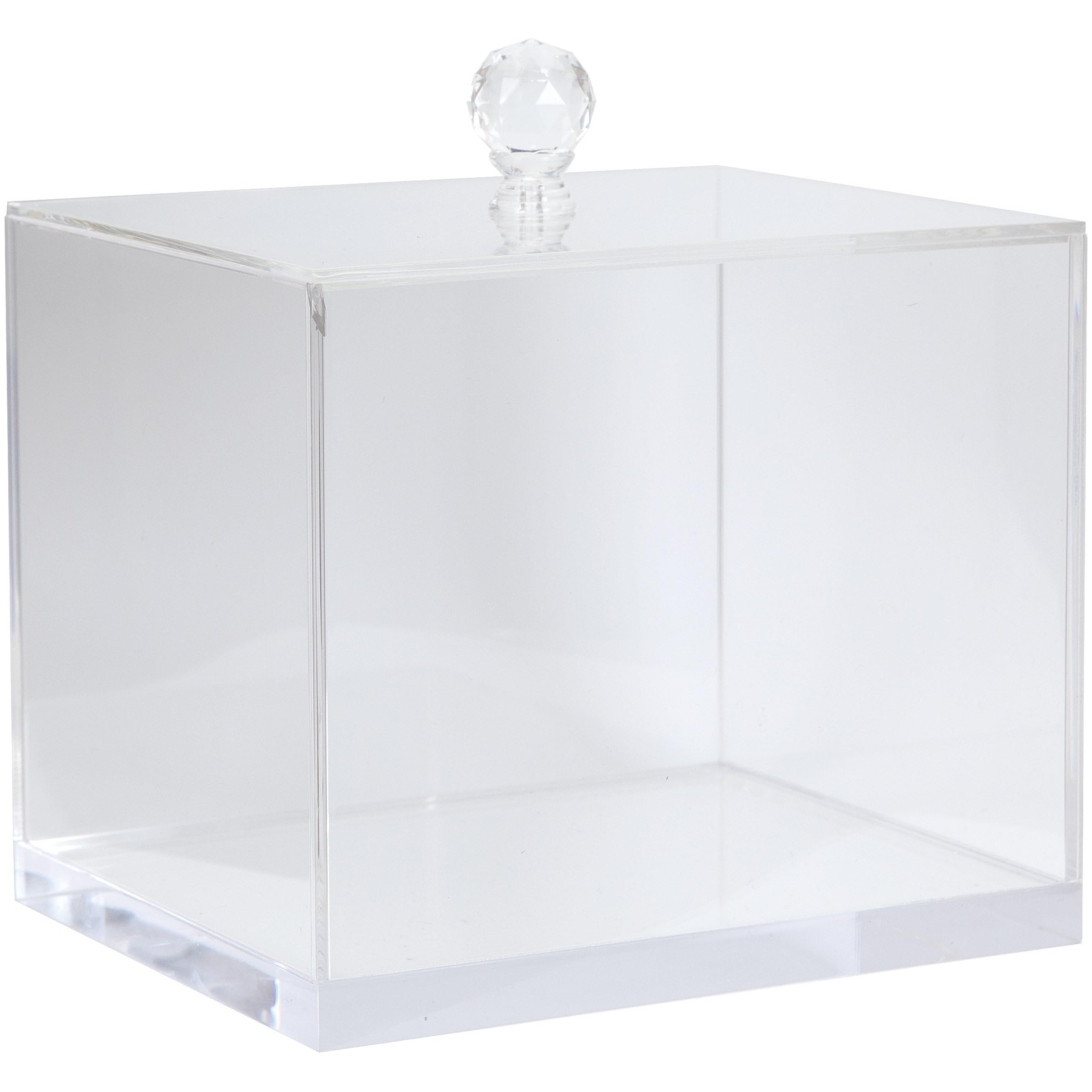 ForPro Acrylic XL facial towel holder holding 50 skin cleaning wipes, clear acrylic container for professional skincare use