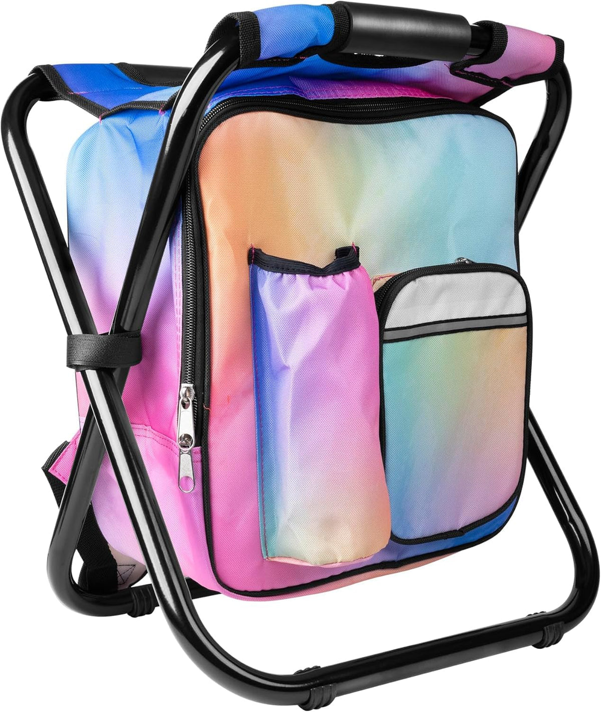 Kikerike Backpack Stool Cooler Chair Heavy Duty 300 LBS Max Load Portable Lightweight Stool Backpack Folding Fishing Coo