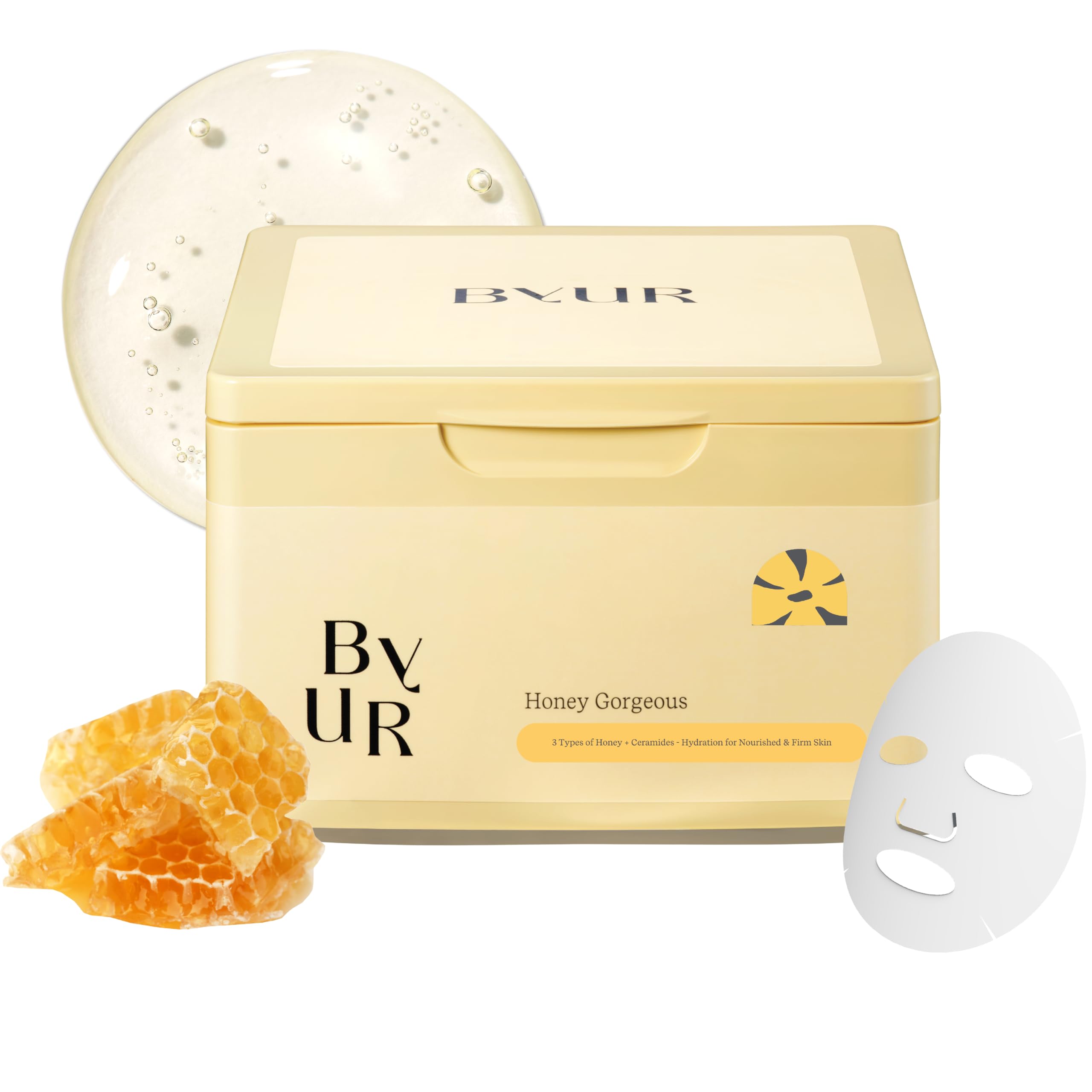 ByUR Honey Gorgeous Daily Aqua Serum Mask (30 Count) Hydrating - Product Imagery