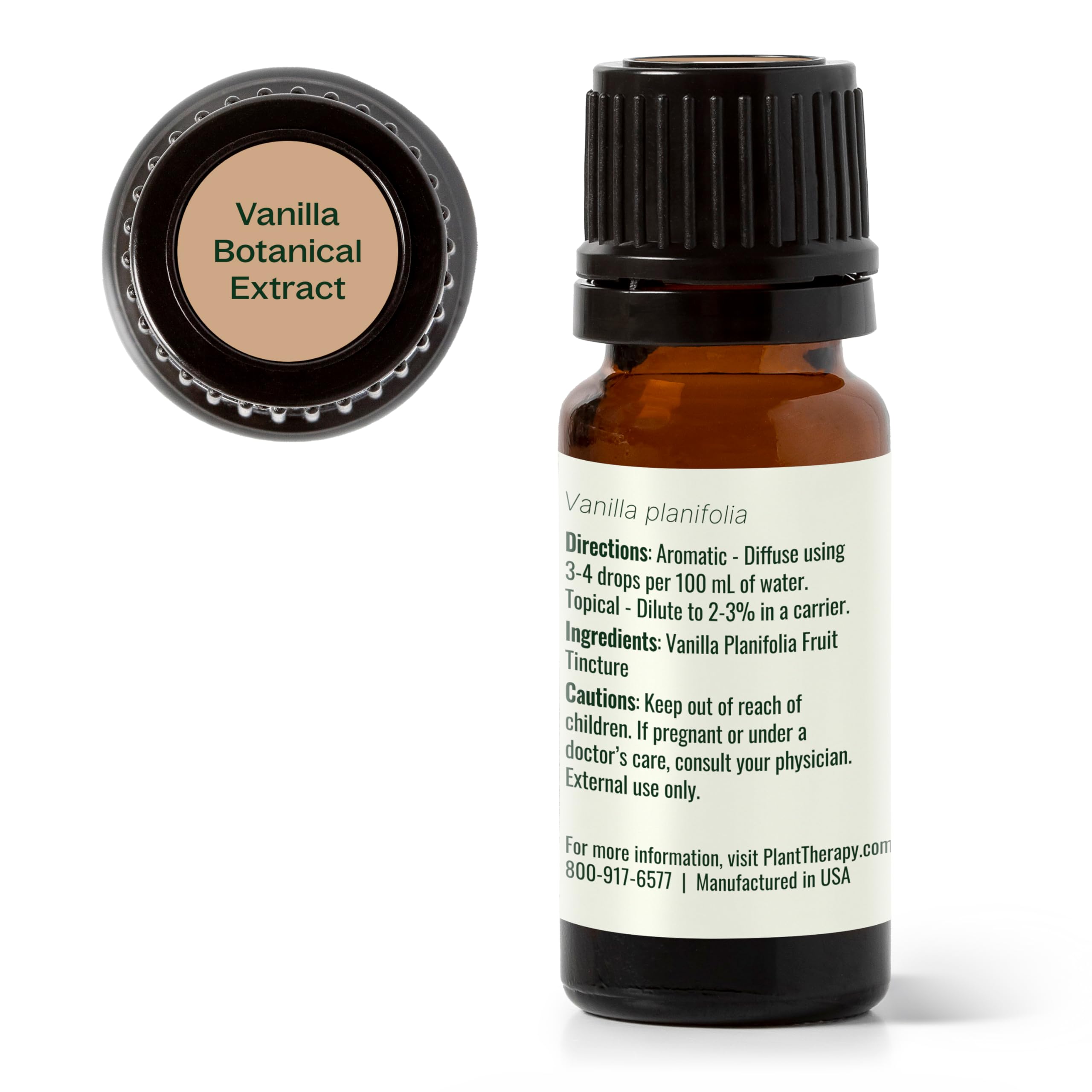 Plant Therapy Vanilla Botanical Extract, 10 mL (1/3 oz), Pure Extract