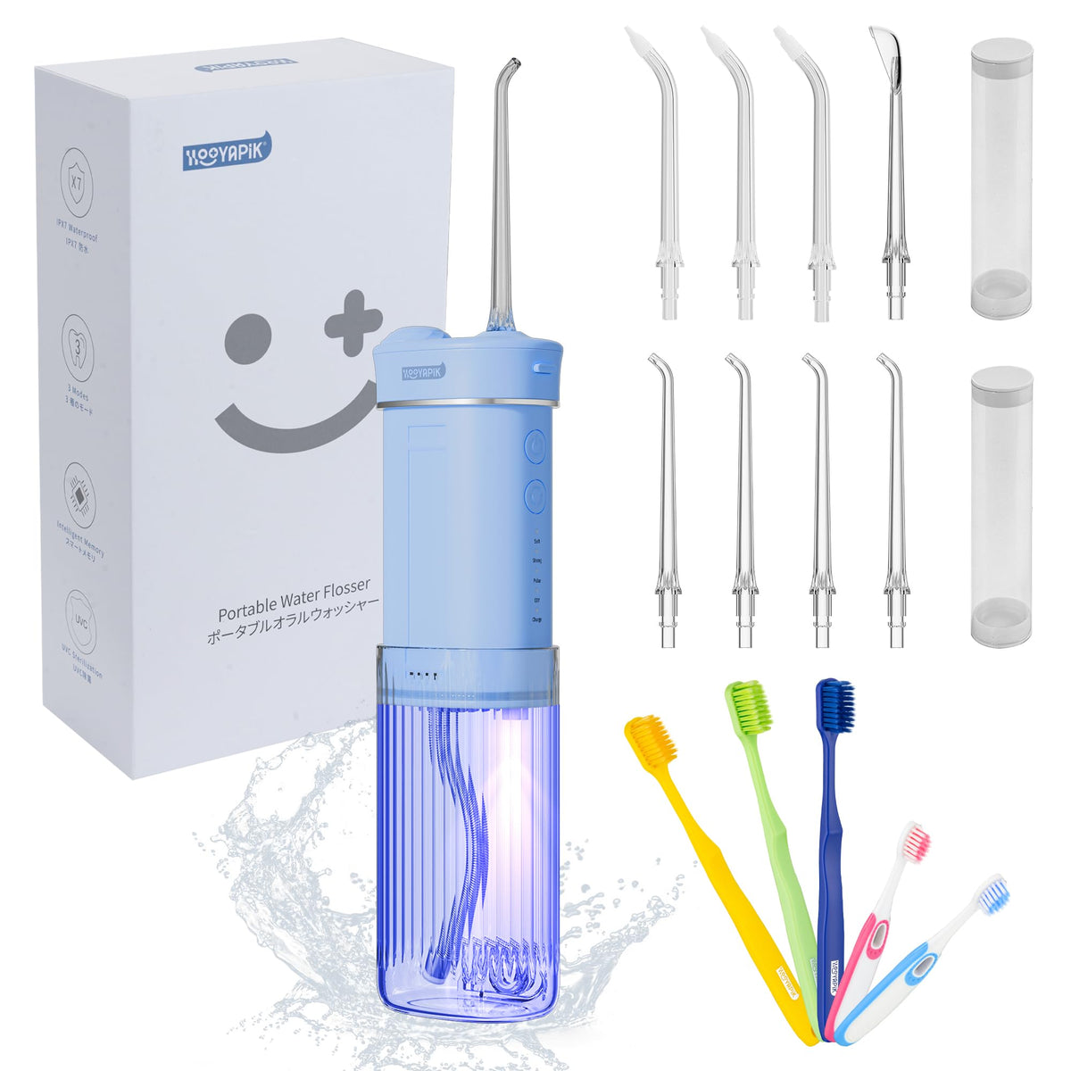 Portable Mini Water Flosser 225ML Long Lasting Endurance - Hooyapik Official Imagery - 1