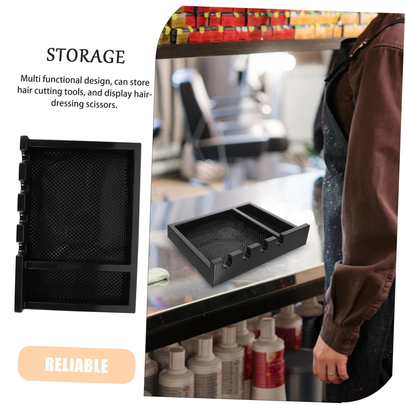 OSOLADY barber station organizer for hair trimmers and clippers, easy-to-clean holder for salon professionals, space-saving design.