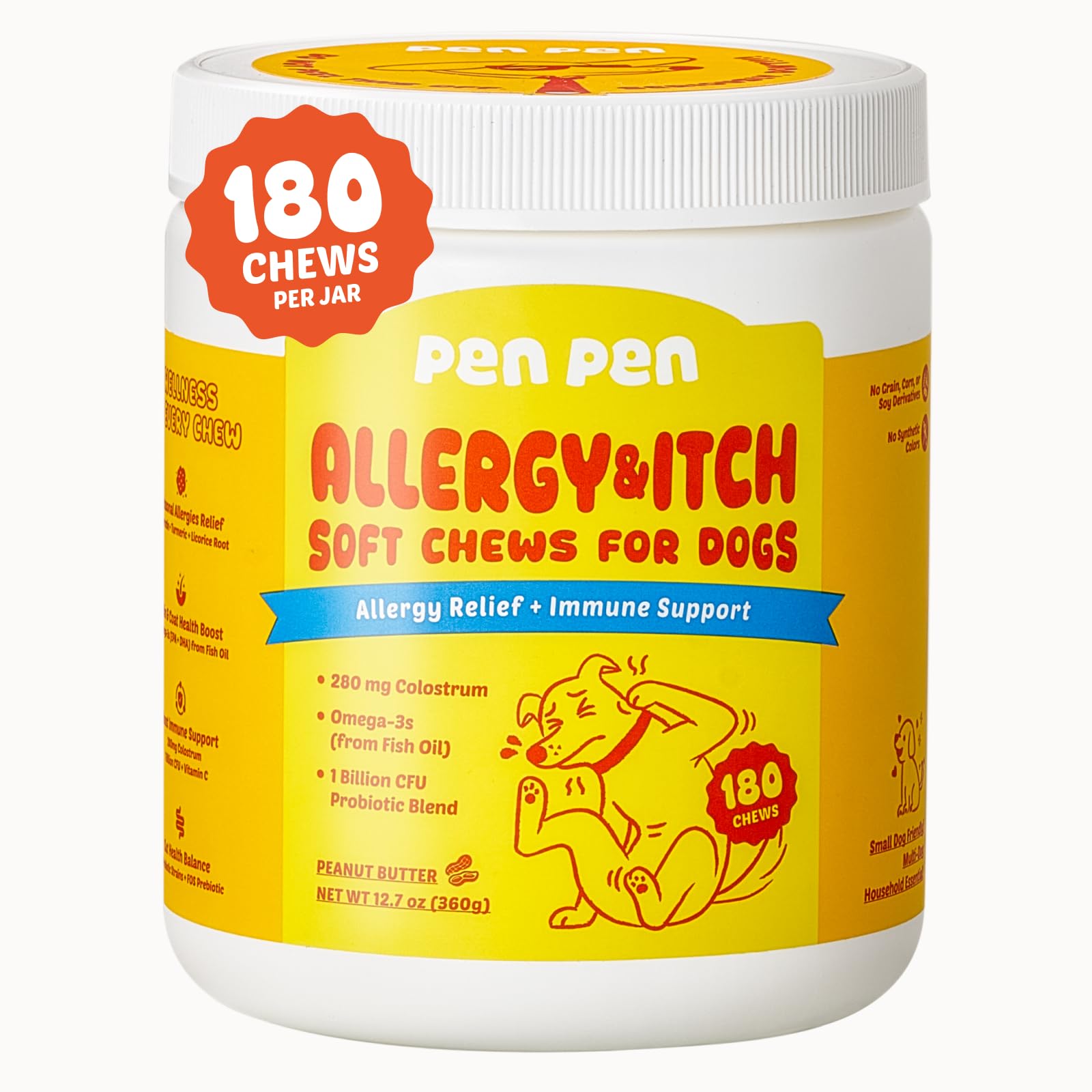 PENPEN Dog Allergy Chews - Anti-Itch & Itchy Skin Support for - Product Imagery