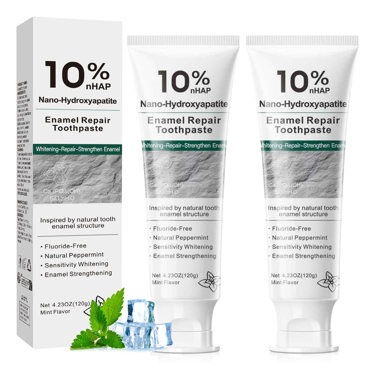10 Nano Hydroxyapatite Toothpaste Fluoride Free Toothpaste - Genvyne Official Imagery - 1