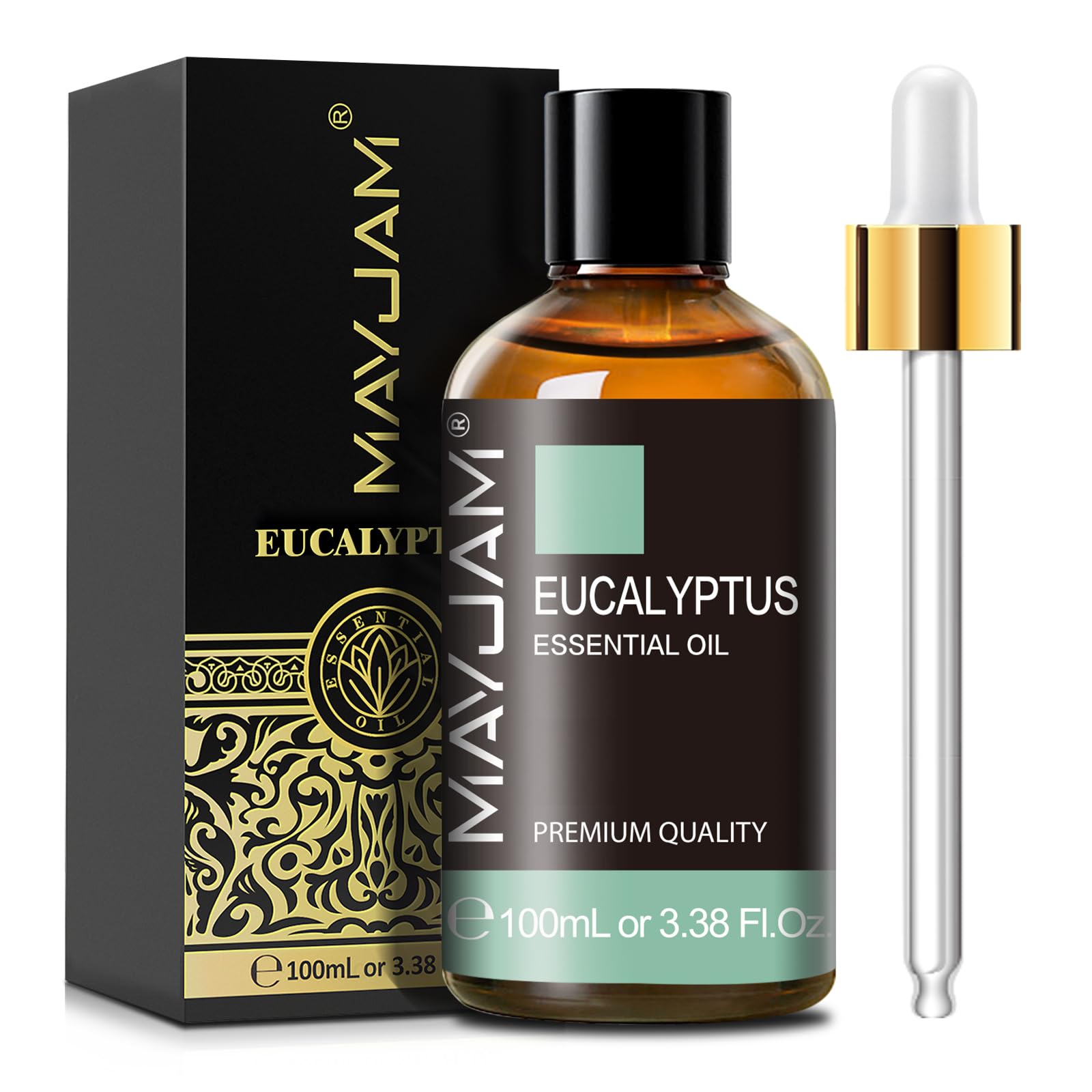MAYJAM Eucalyptus Essential Oil for Diffuser & Skin – 100ml