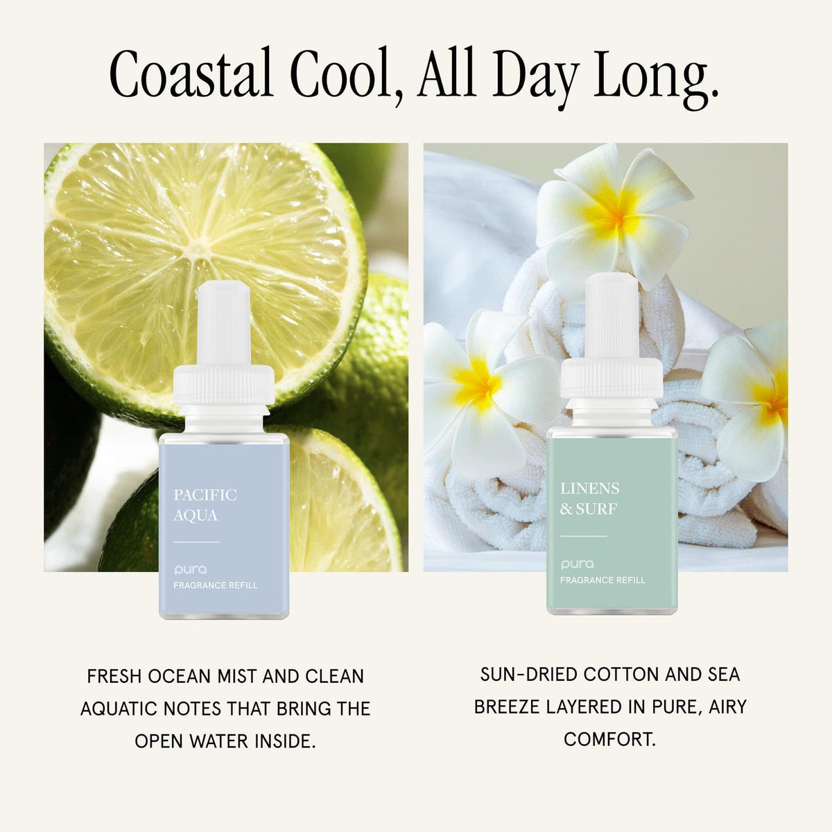 Pura 4 Smart Home Device Starter Set Pacific Aqua and Linens - Pura Official Imagery - 4