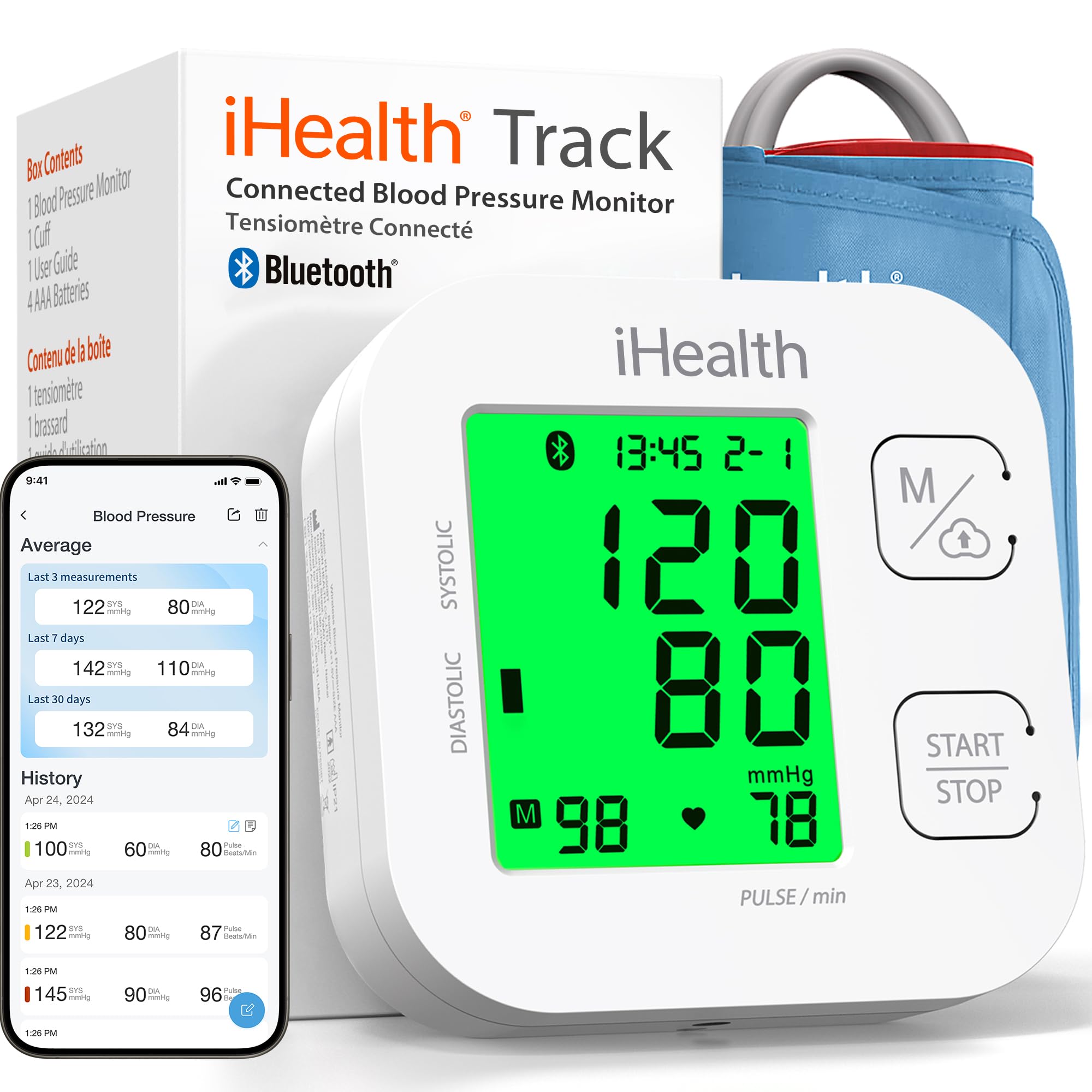 iHealth Track Smart Upper Arm Blood Pressure Monitor with - Product Imagery