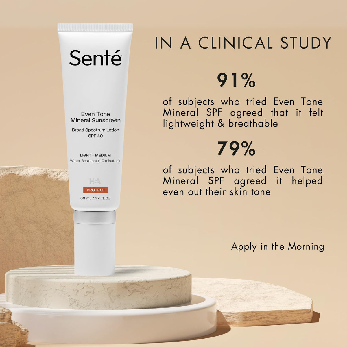 Sent Even Tone Mineral Sunscreen Tinted SPF 40 - Sente Official Imagery - 7