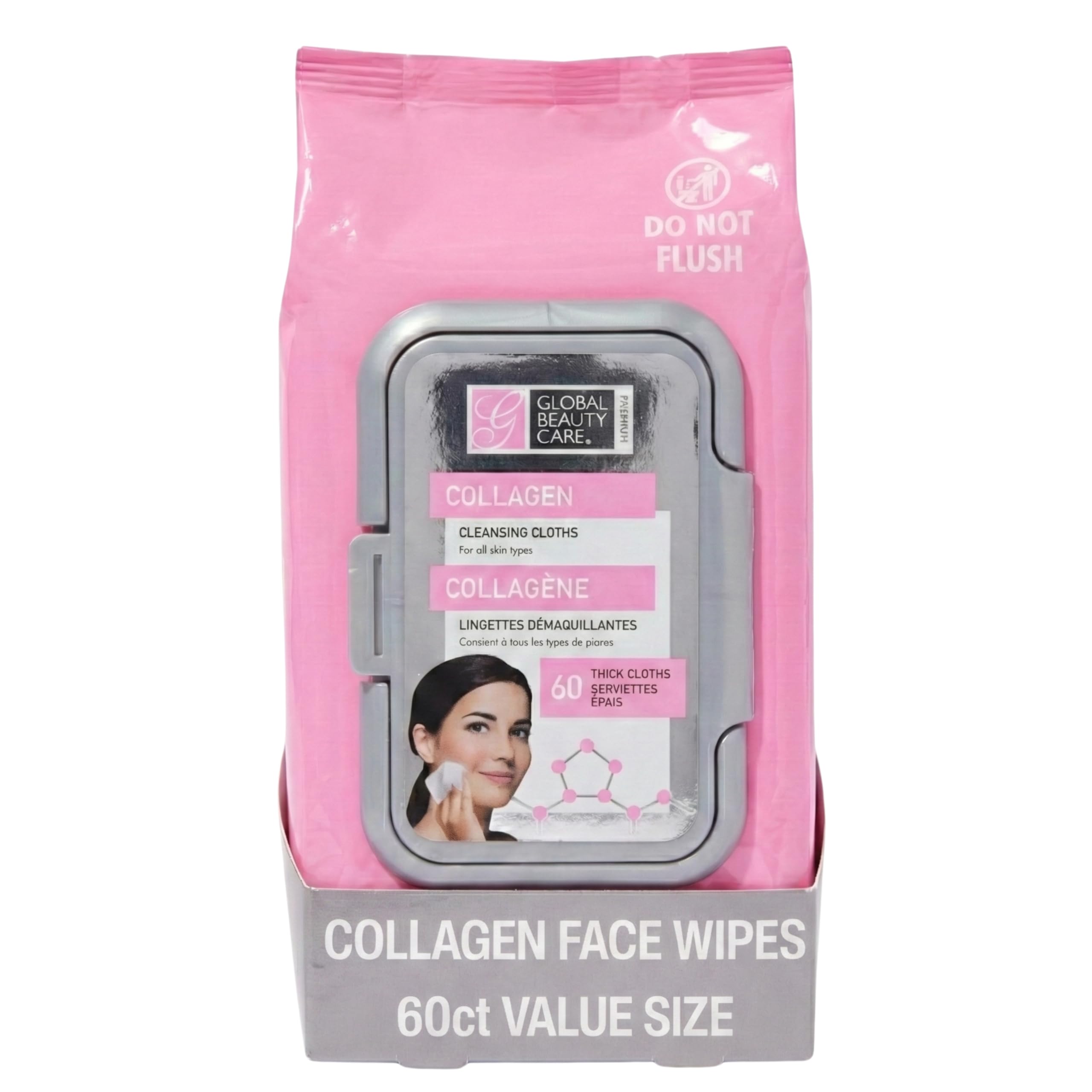 Global Beauty Care Collagen Makeup Remover Wipes - Facial - Product Imagery
