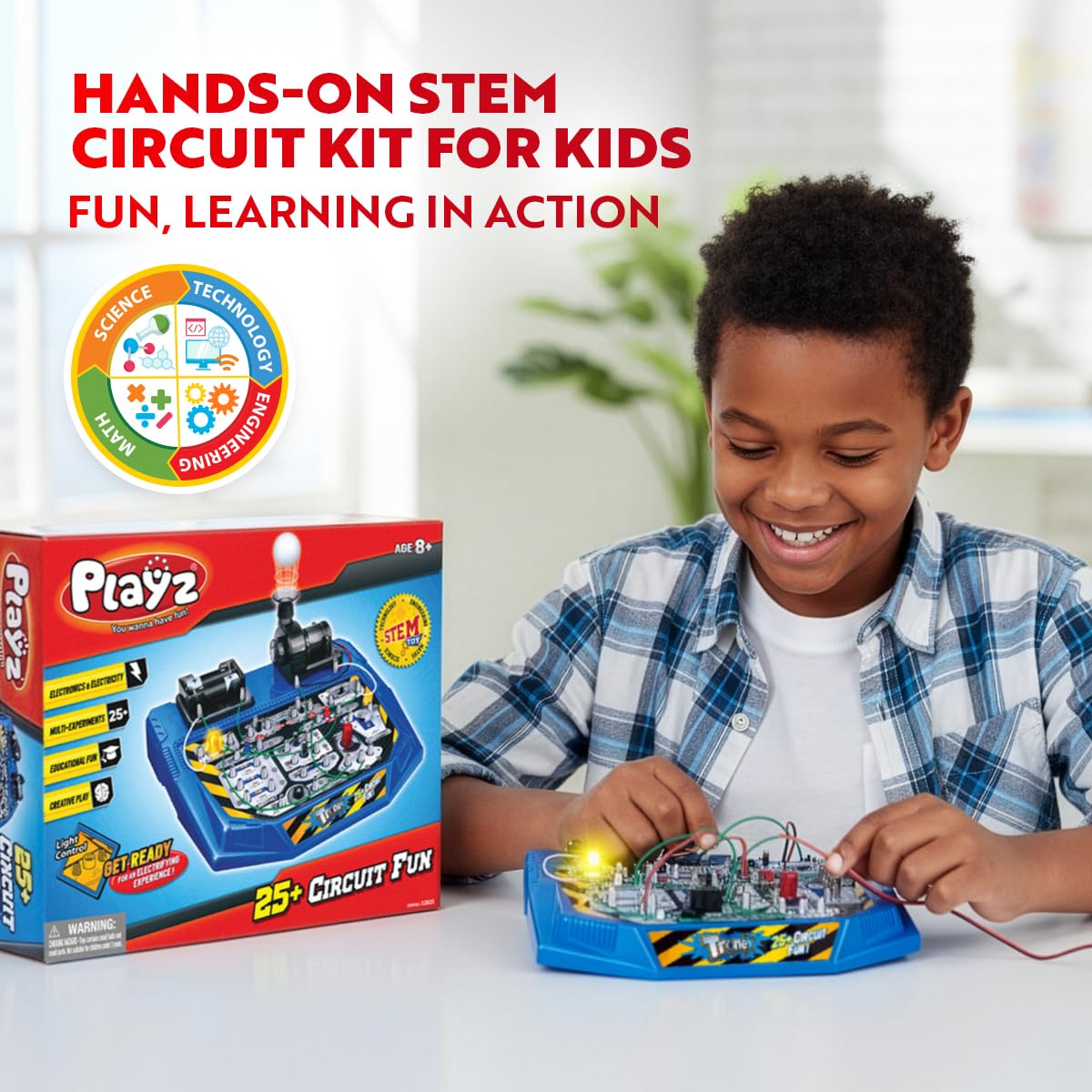 Playz Circuit Board for Kids, Educational Science Kits for Kids Age 8-12 – close-up detail