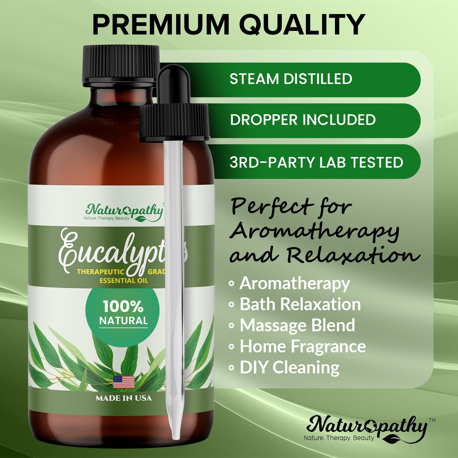 Naturopathy Eucalyptus Essential Oil – Pure 4 fl oz