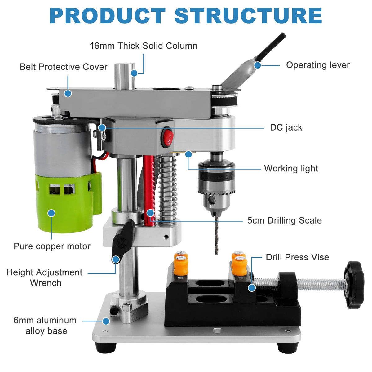 MXBAOHENG – Benchtop Drill Presses on display