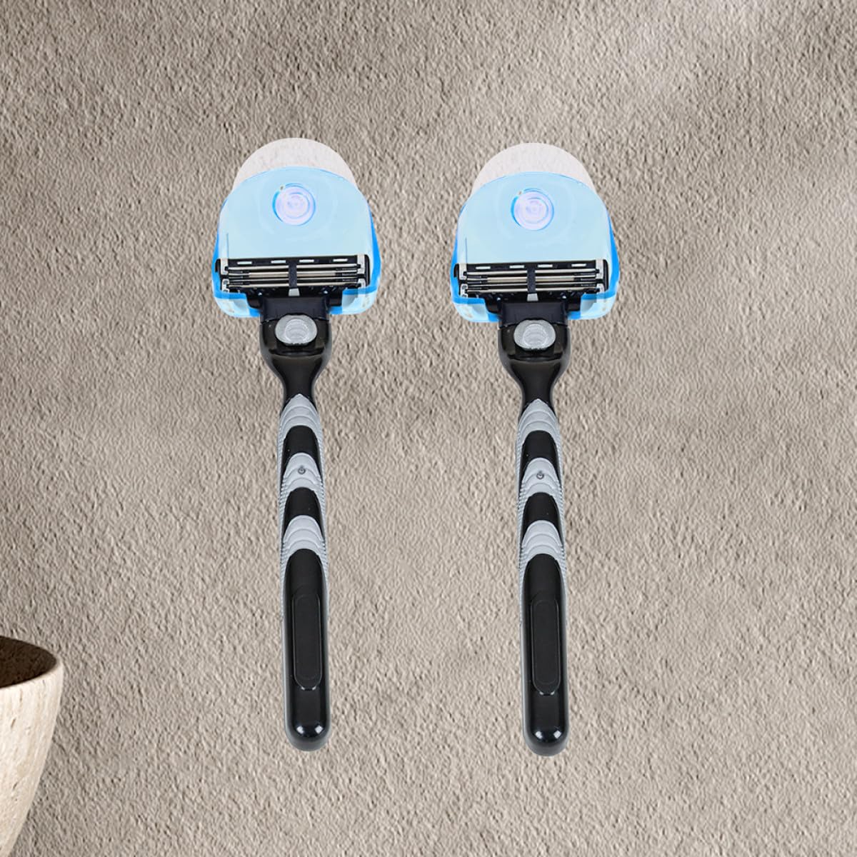 SEWACC 10pcs Bathroom Razor Holders with Suction Cups Plastic Razor and Brush Holder for Shower Wall-mounted Bathroom Accessories
