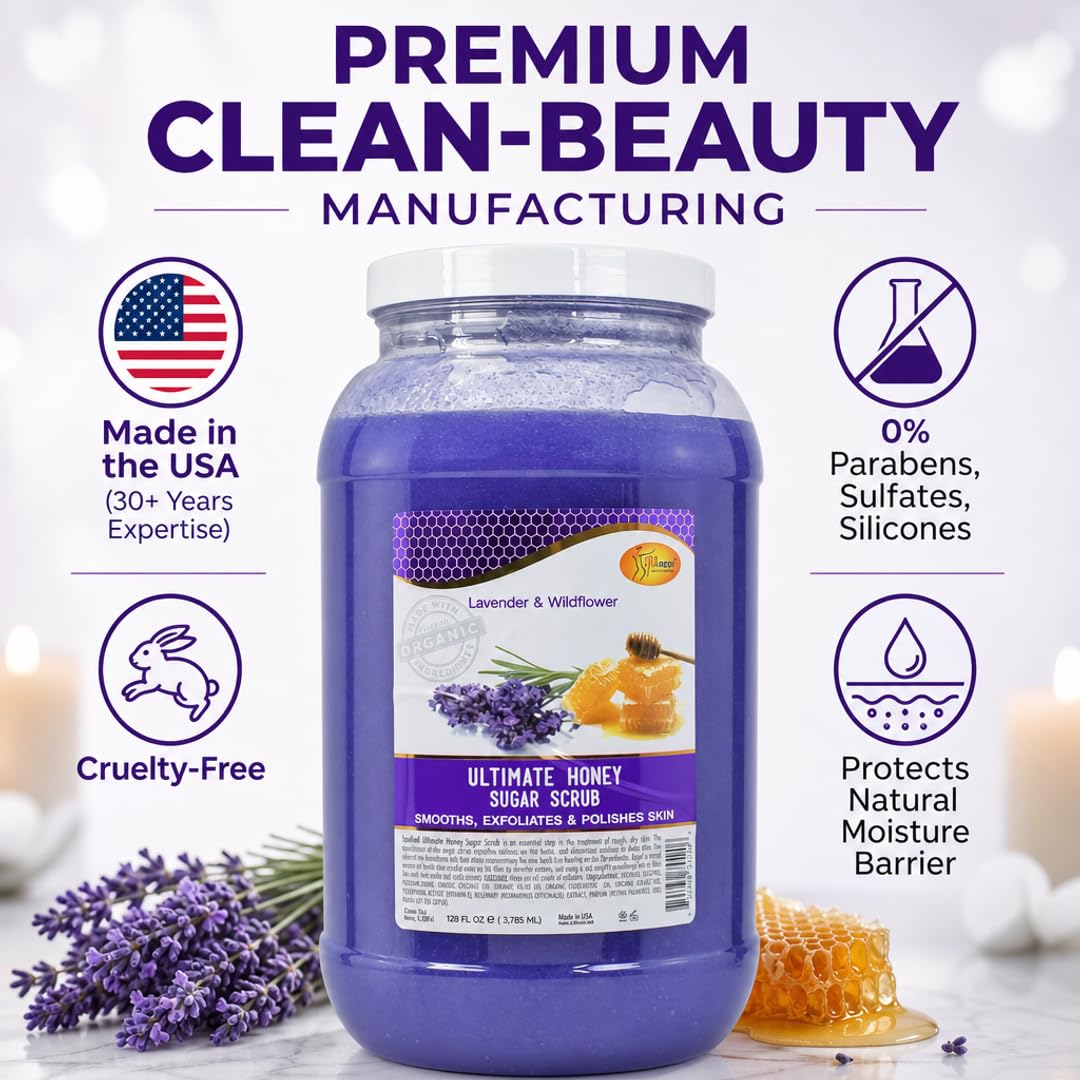 SPA REDI Salon & Pedicure Sugar Scrub, Deep Moisturizing, 128 oz – alternate angle