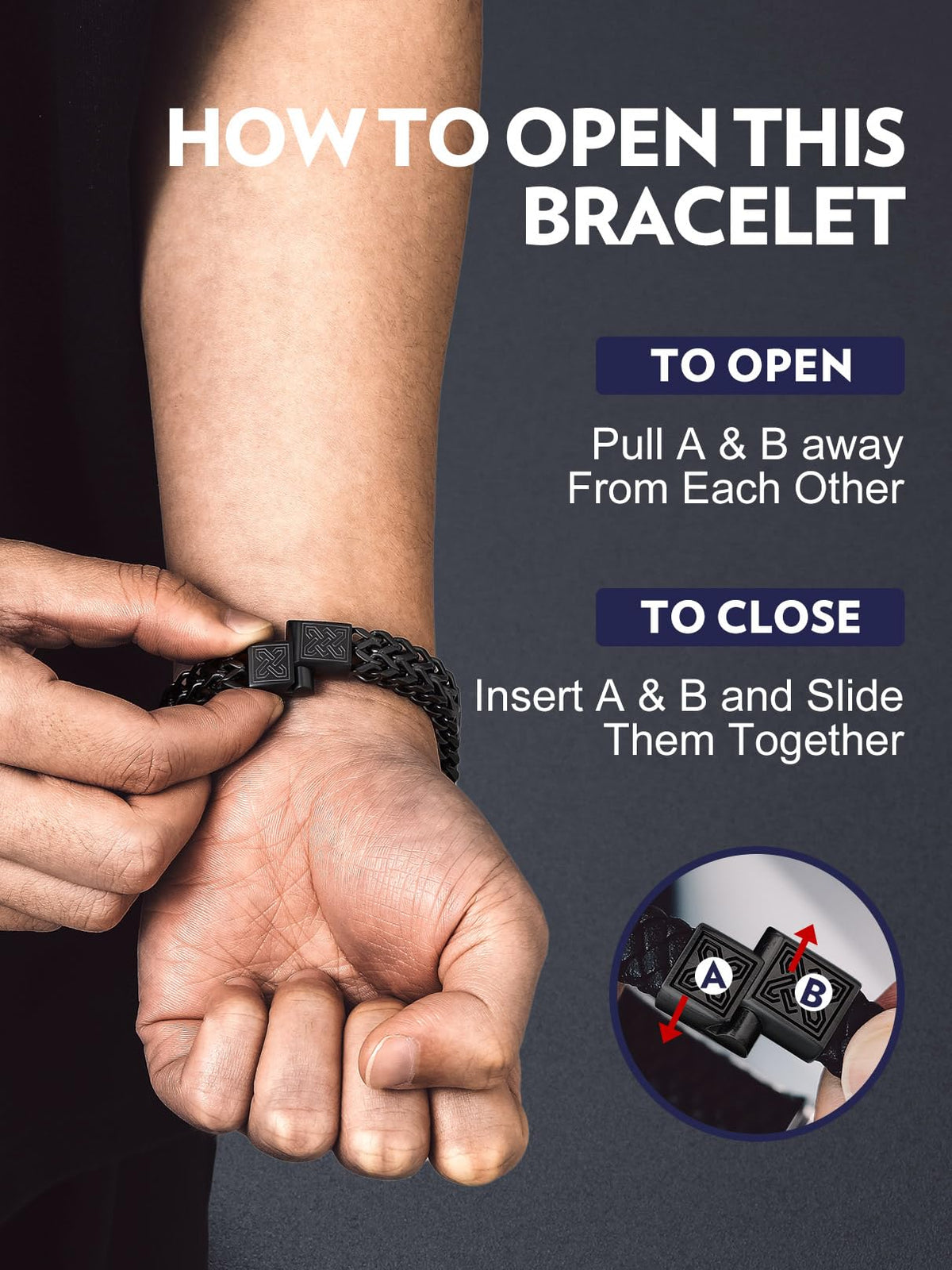 Bandmax Stainless Steel Chunky Heavy Duty Chain Bracelets for Men Handcuffs/Skulls/Celtic Knot Pendant Bracelets Biker R