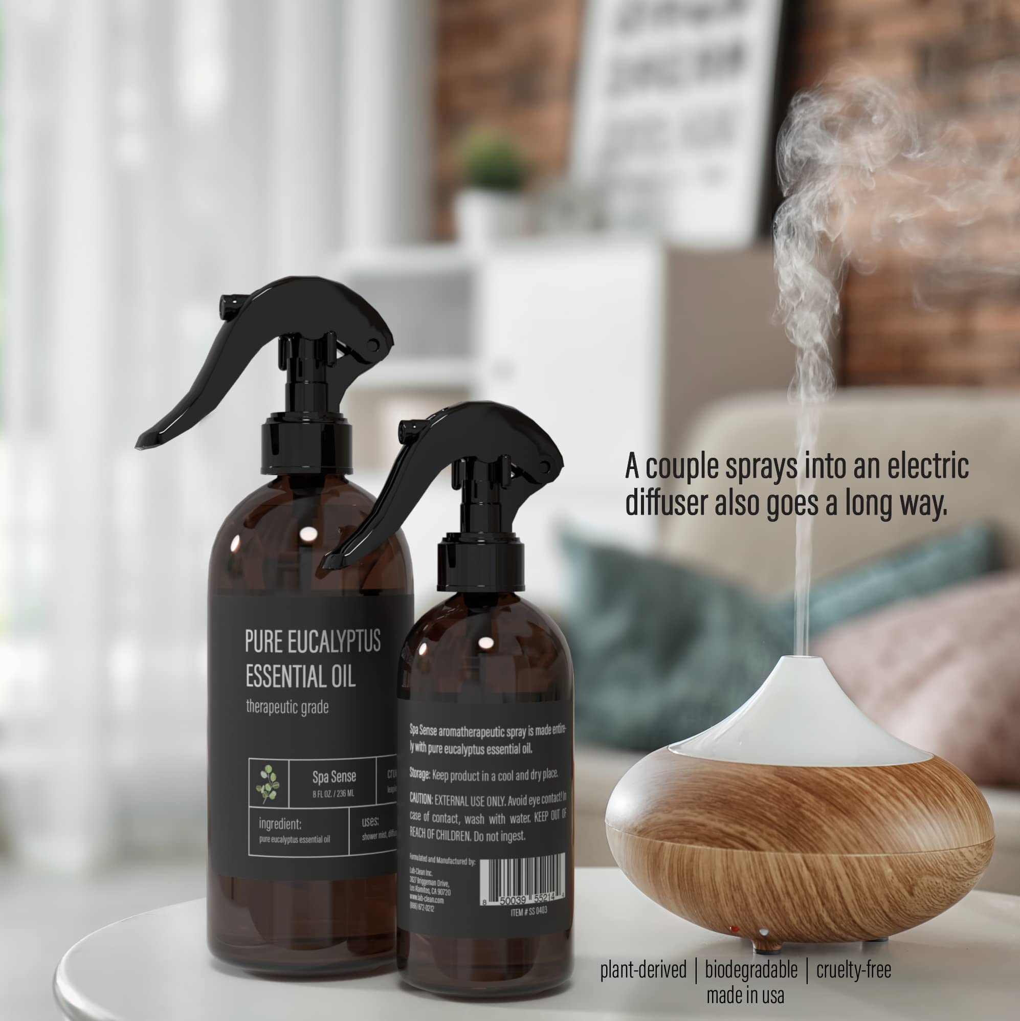 Spa Sense Pure Eucalyptus Oil Shower Mist – 8 oz