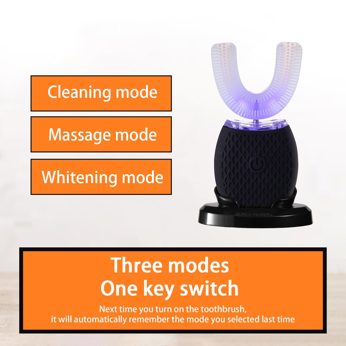 Ultrasonic Toothbrush for Adults Automatic Electric - RONGCHUANG Official Imagery - 8