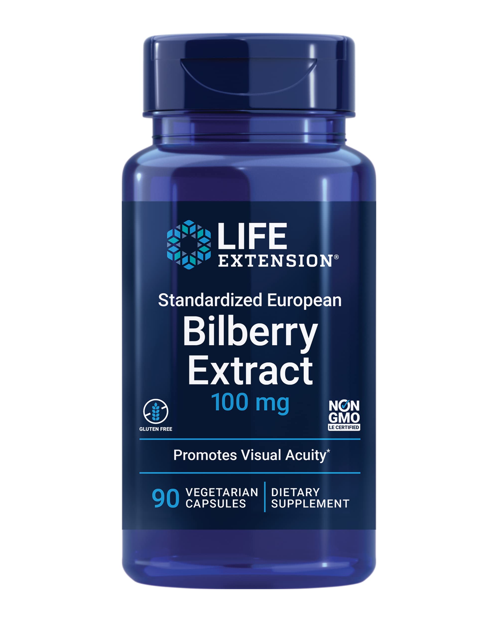 Life Extension Standardized European Bilberry Extract, 100 mg, - Product Imagery