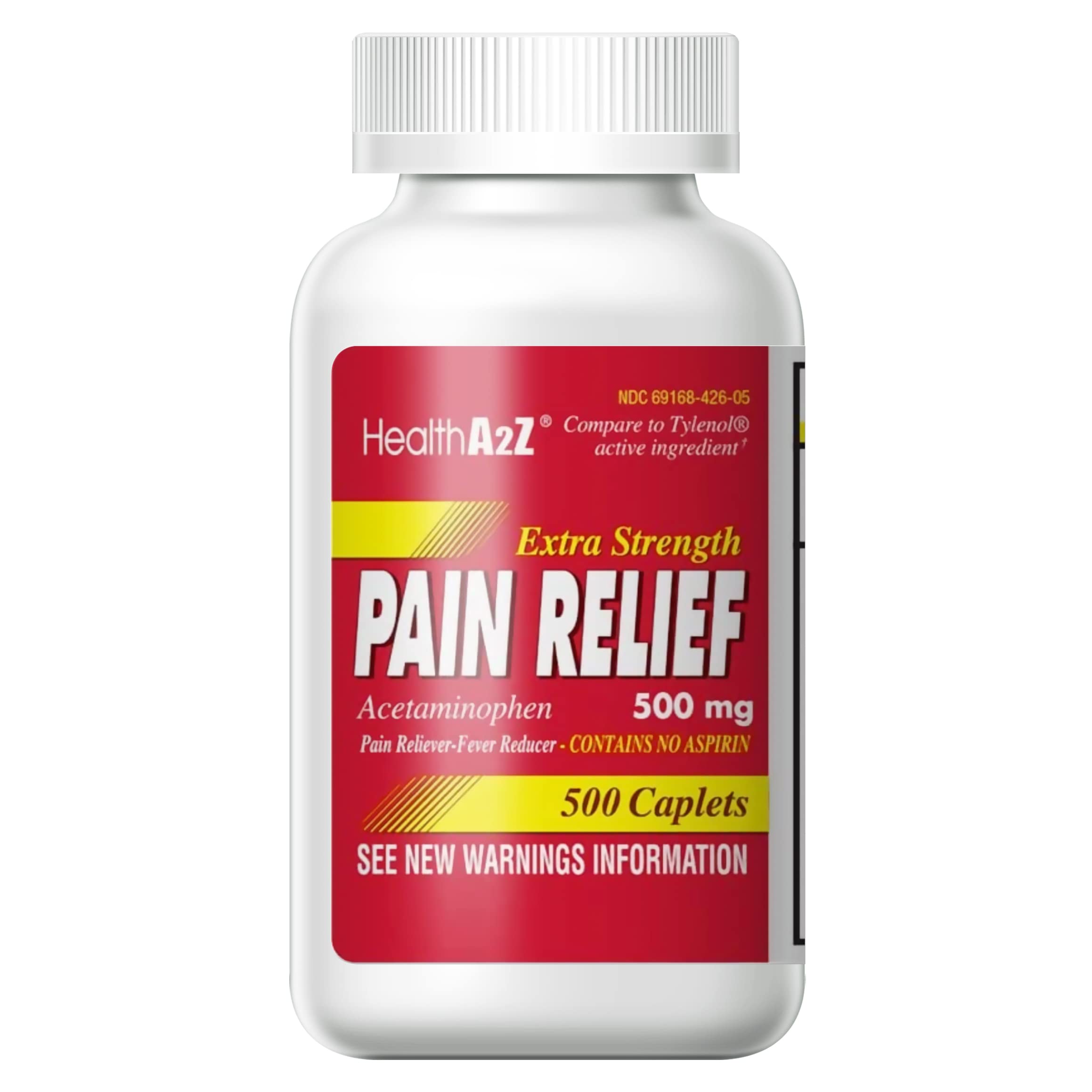 HealthA2Z® Extra Strength Pain Relief, Acetaminophen 500mg, 500 Count