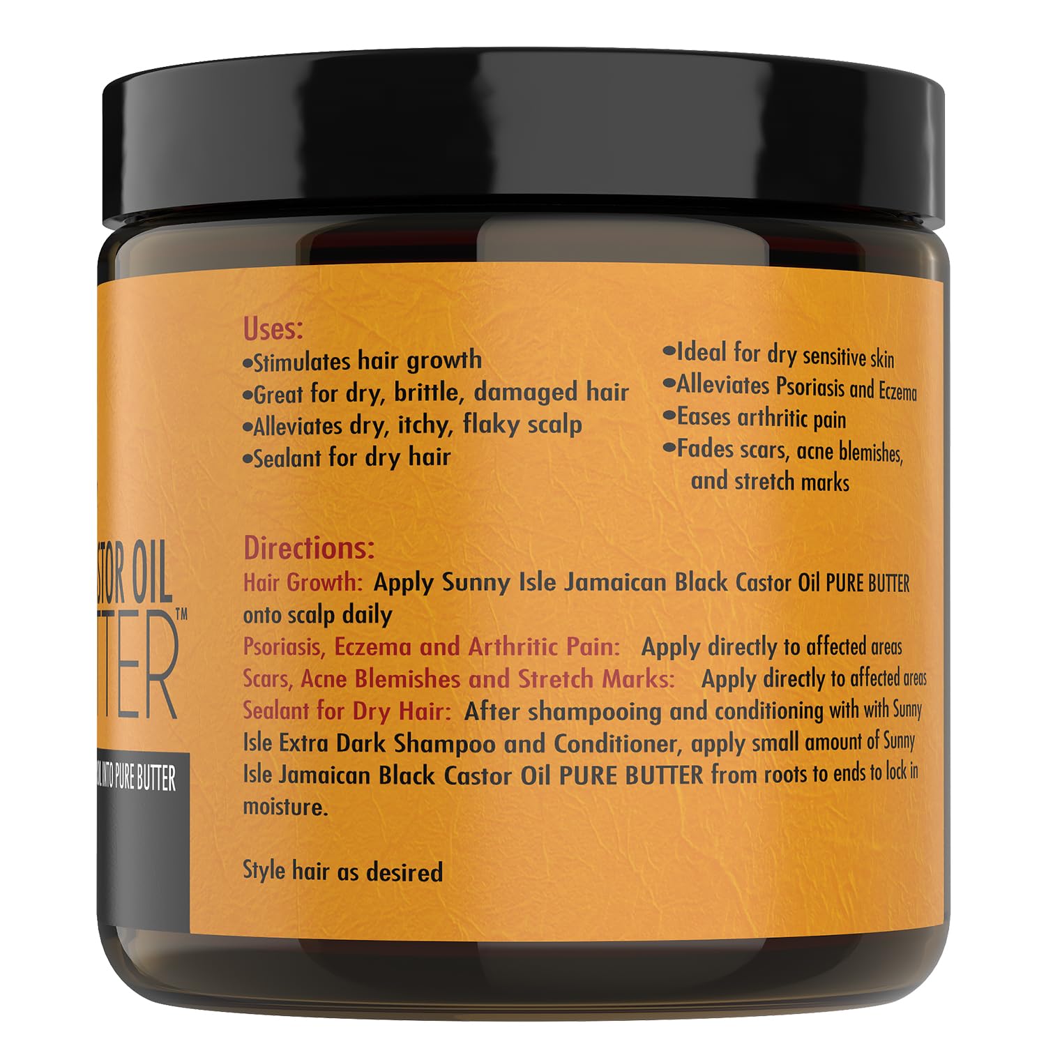 Sunny Isle Jamaican Black Castor Oil Pure Butter 4oz