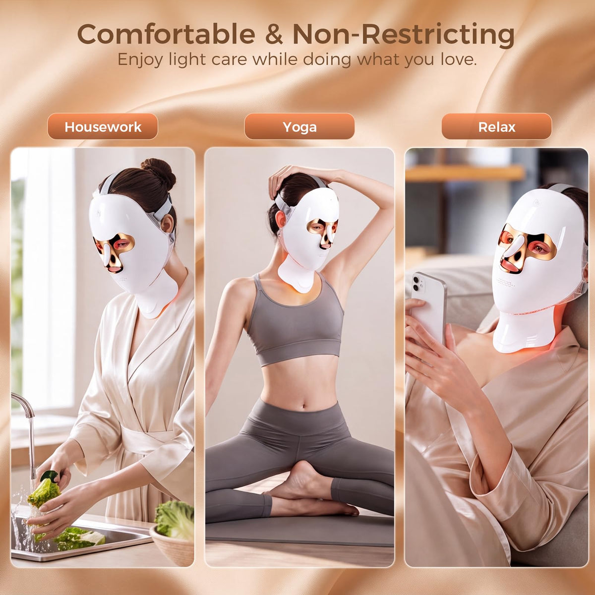 Red Light Therapy for Face Neck Wireless LED Face Mask - Mapretty Official Imagery - 7