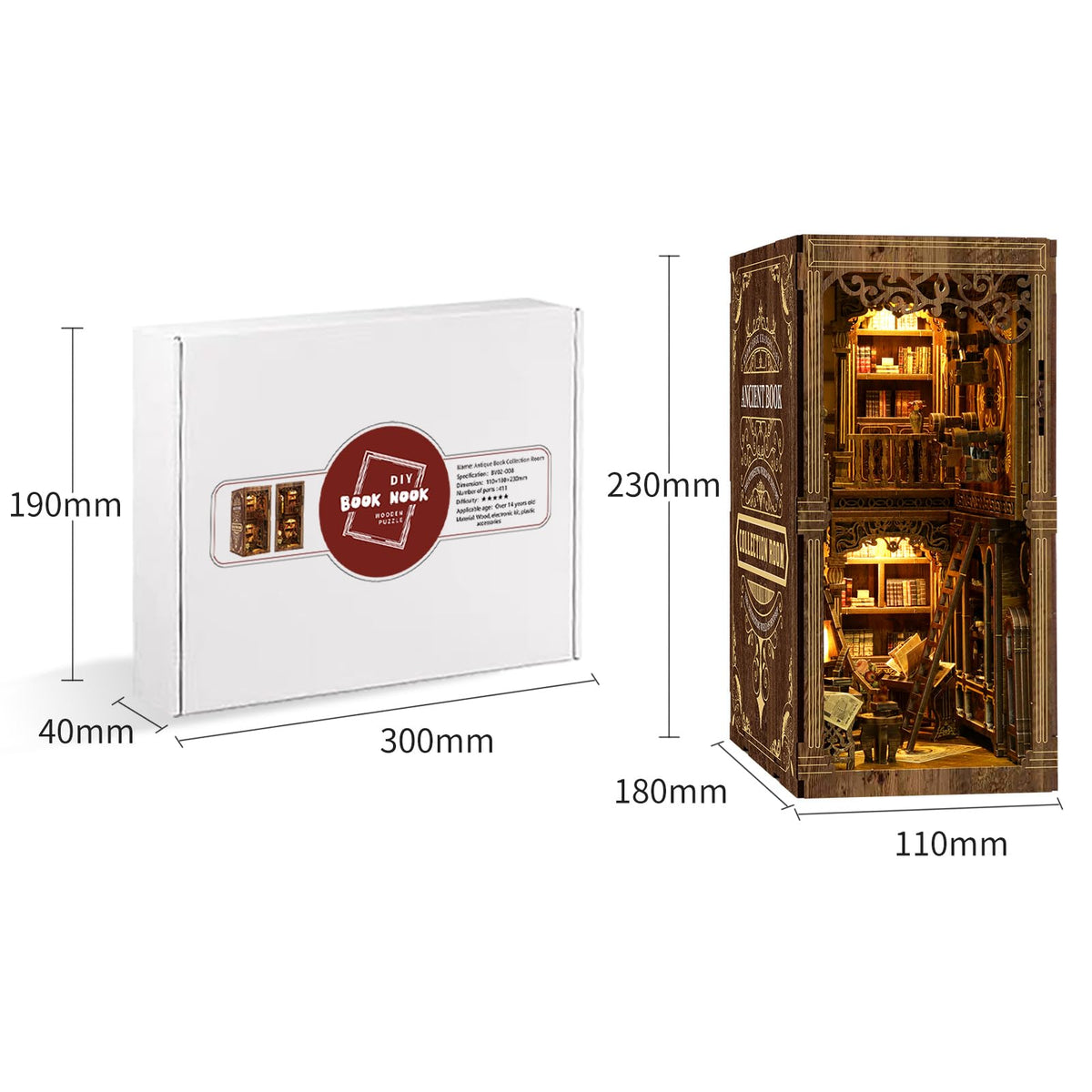 Antique Book Collection Room DIY Book Nook Kit for Adults - Lyrrez Official Imagery - 2
