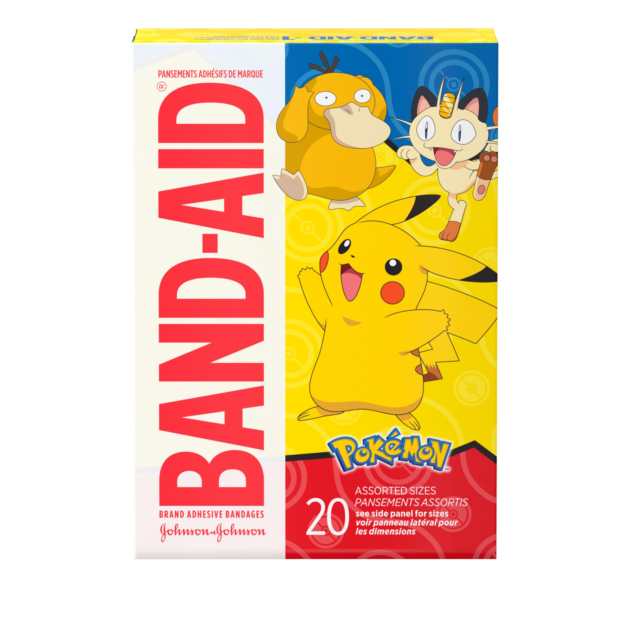 BAND-AID Brand Adhesive Bandages, Pokémon, Assorted Sizes, 20 - Product Imagery