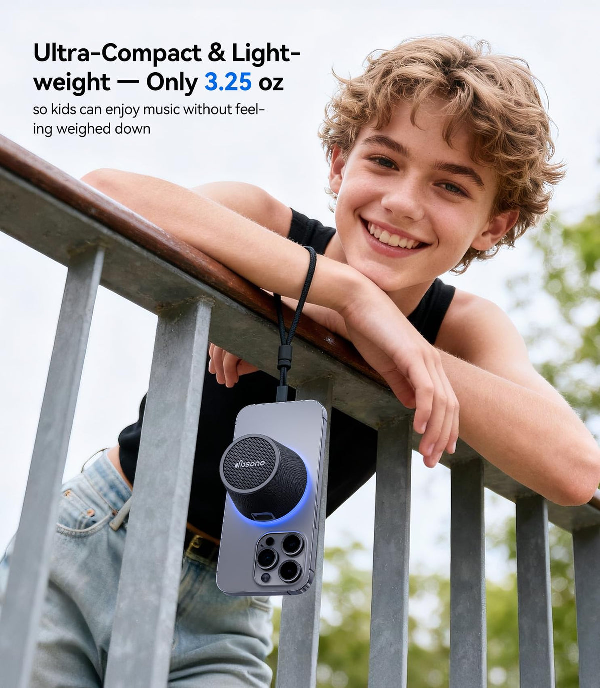 dbsono Stocking Stuffers for Teen Boys, Gifts for Men, Portable Bluetooth Speaker – close-up detail
