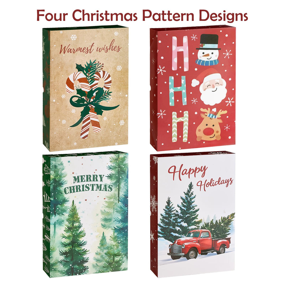 YANGTE 24 Pack Large Christmas Boxes with Lids for Presents - YANGTE Official Imagery - 5