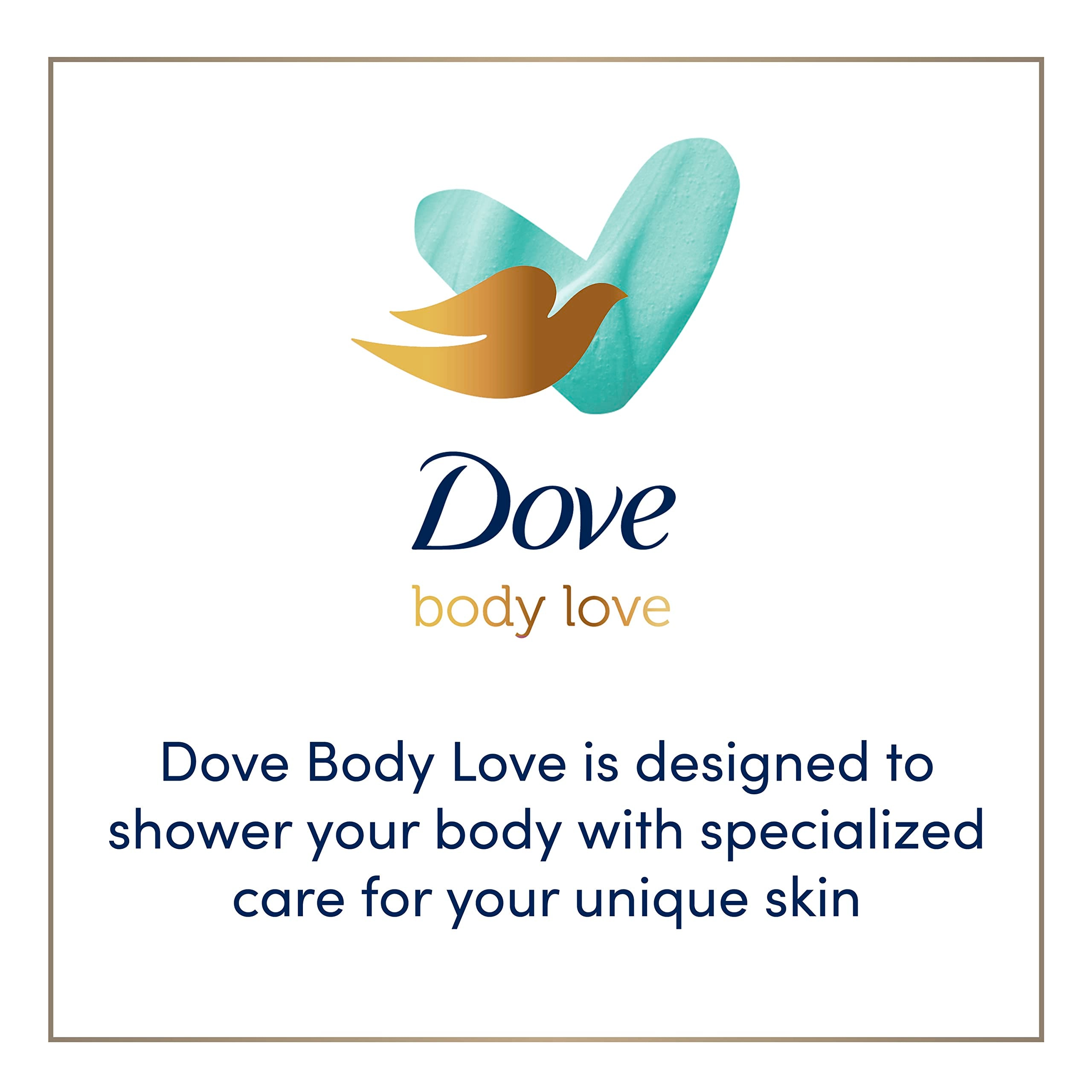 Dove Exfoliate Away Body Polish 3-pack with AHA scrub, showing three 12oz bottles of skin exfoliant for smooth, refreshed skin.
