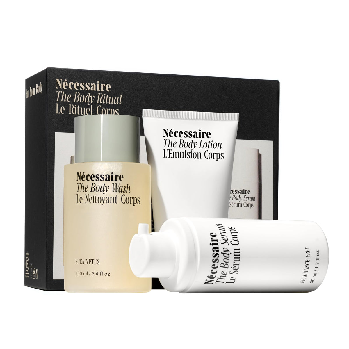N&eacute;cessaire The Body Ritual Kit. Eucalyptus Travel Body Care Set. – product photo (Gift Sets)