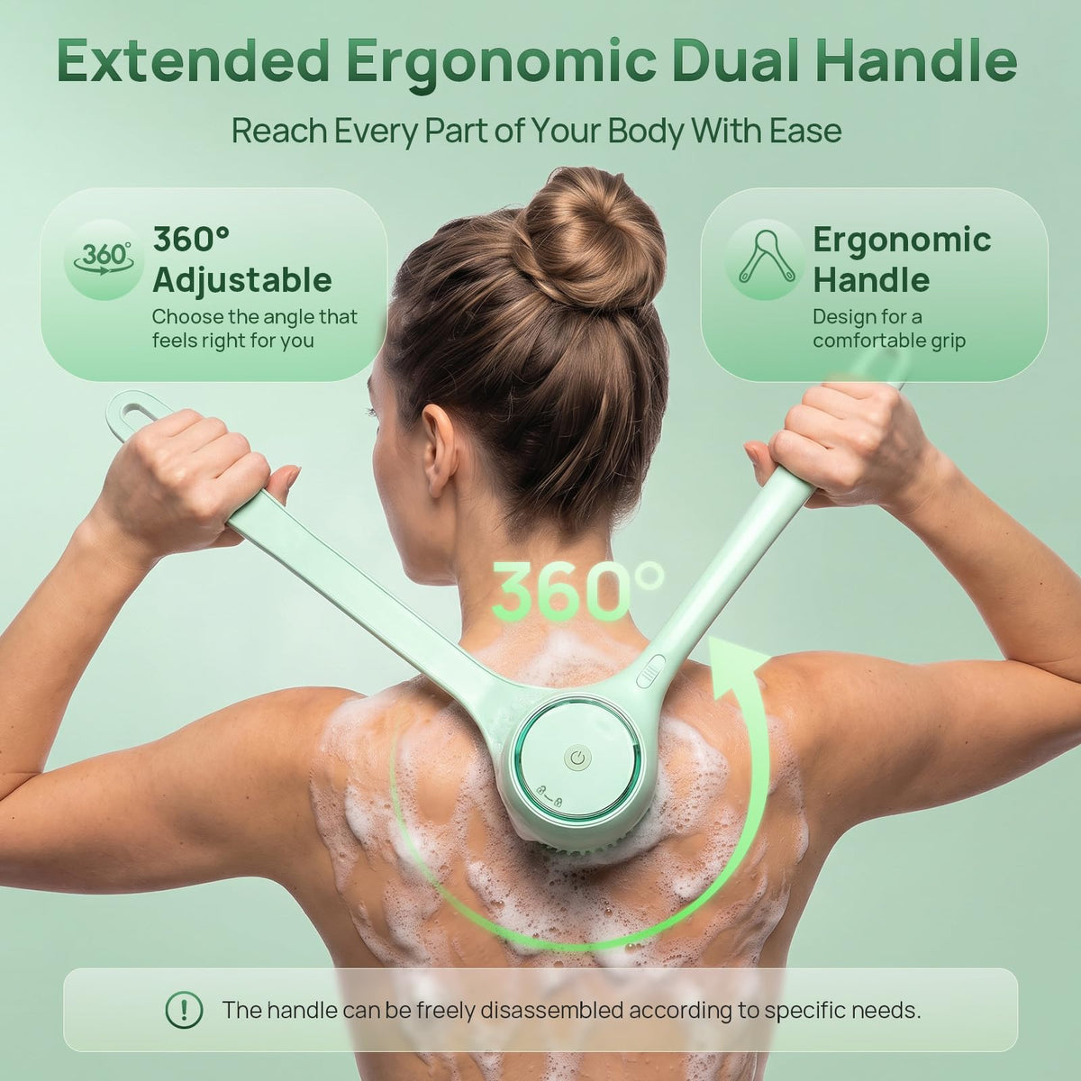 Electric Dry Brush 5 in 1 Waterproof Body Scrubber with - ROLLERSTONE Official Imagery - 5