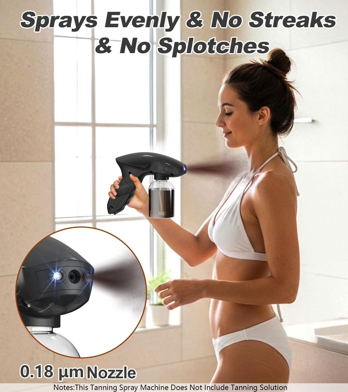 Tanning Spray Gun 280ml Handheld Spray Tan Machine for Face - rupuqira Official Imagery - 3