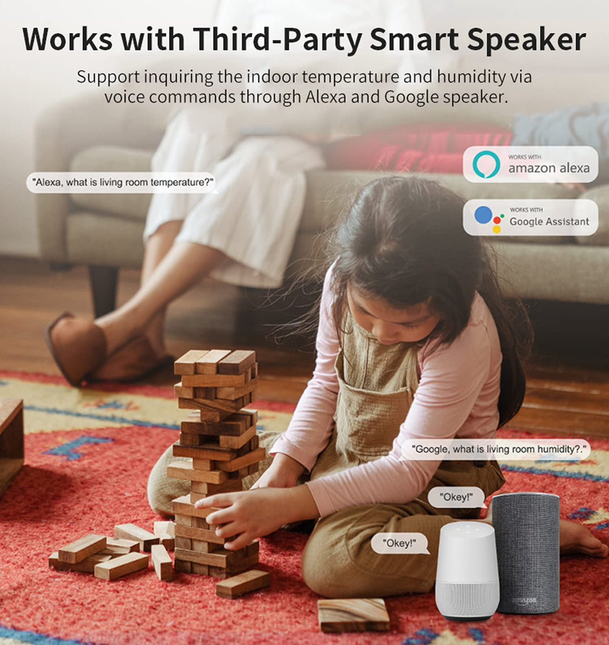SENCKIT 4-Pack WiFi Temperature Humidity Sensor: Wireless Temperature Humidity Monitor with App Alert, Free Data Storage