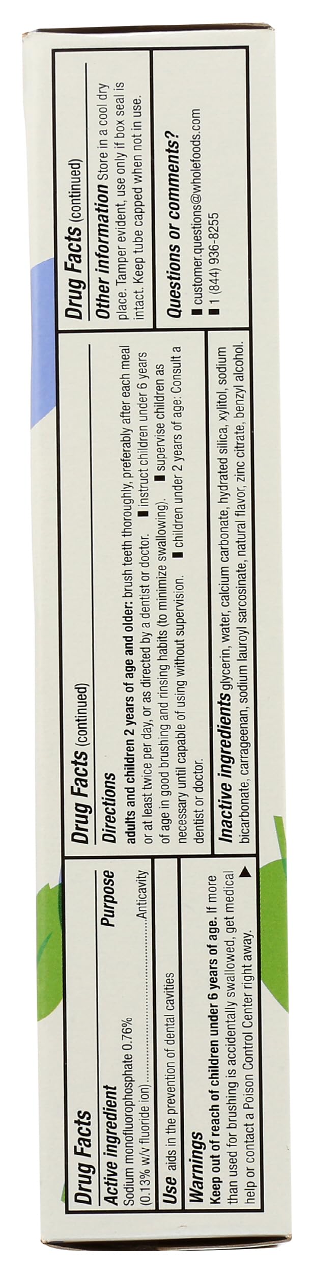 365 by Whole Foods Market, Fluoride Toothpaste, Cavity Fighting & Whitening, Peppermint Flavor, 5.5 Ounce