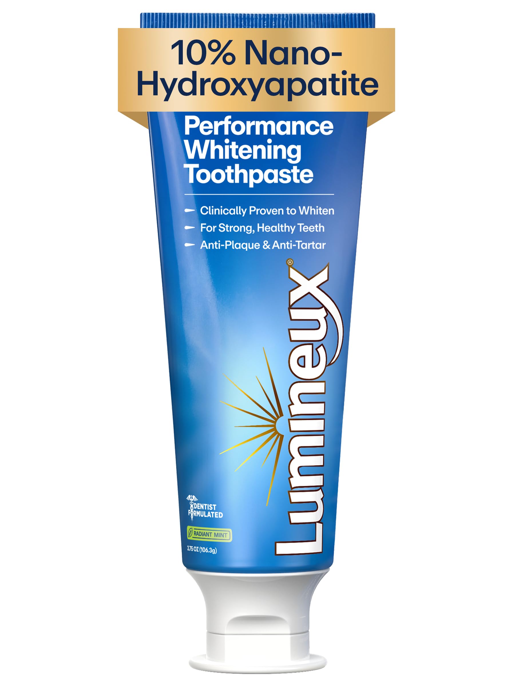 Lumineux 10% Nano Hydroxyapatite Whitening Toothpaste, 3.75 oz - Product Imagery