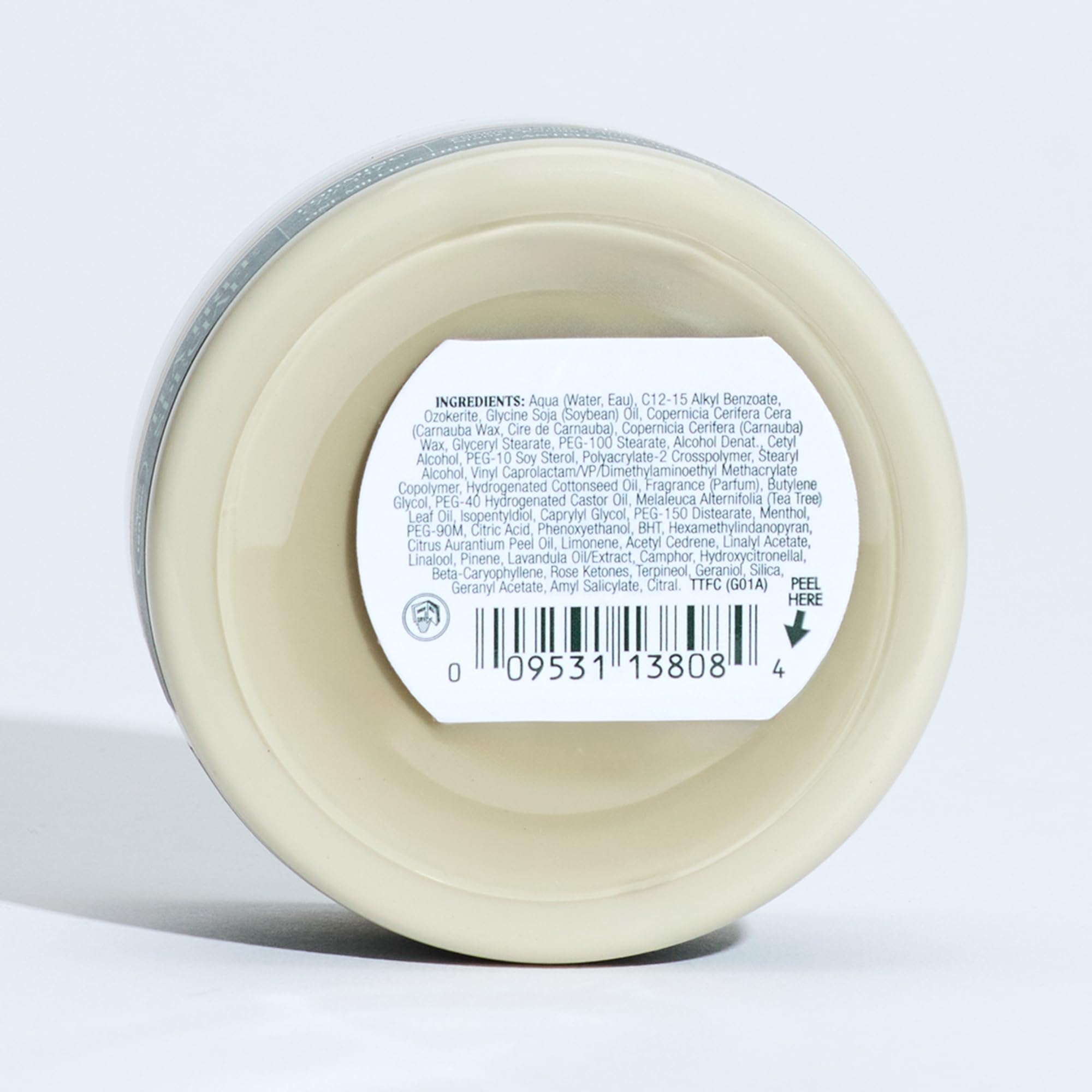 Tea Tree forming cream in a 3 oz container, flexible hold hair styler for natural-looking hair styling.
