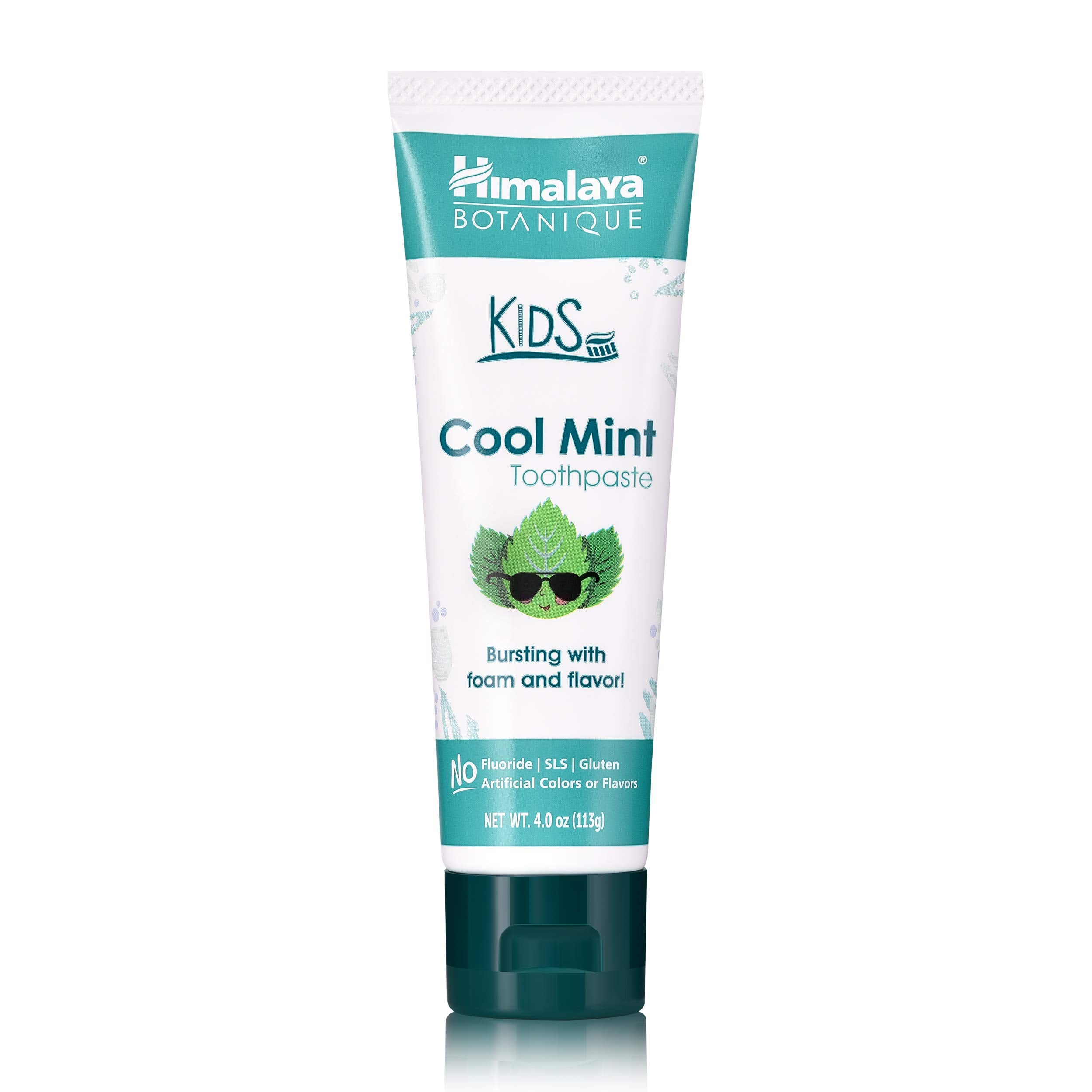 Himalaya Botanique Kids Toothpaste, Cool Mint, Fluoride-Free, - Product Imagery