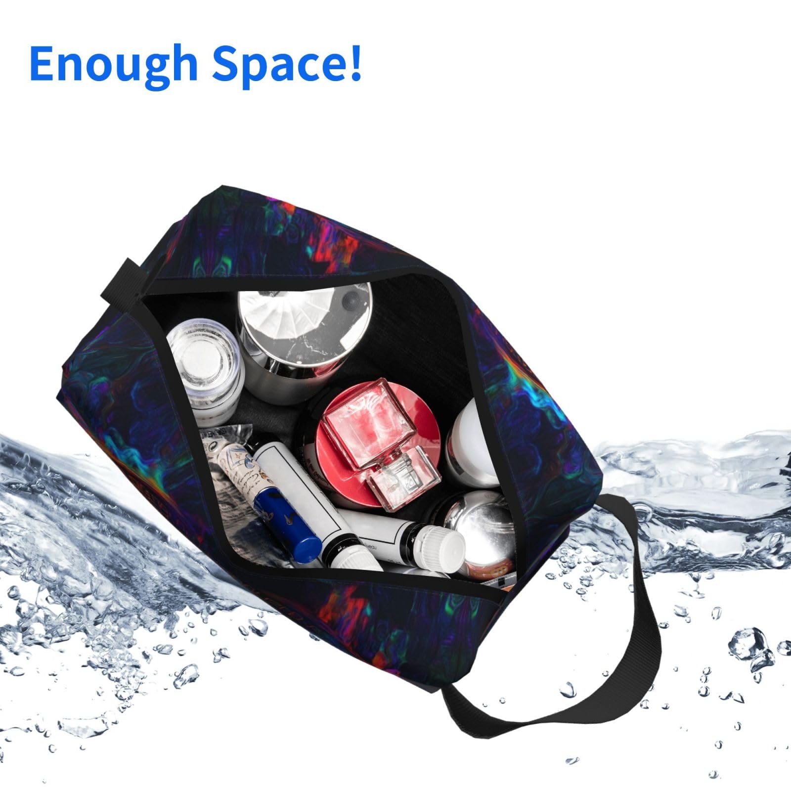 SXZVVBN colorful travel toiletry bag with large capacity and durable Oxford cloth, ideal for cosmetics and makeup organization.