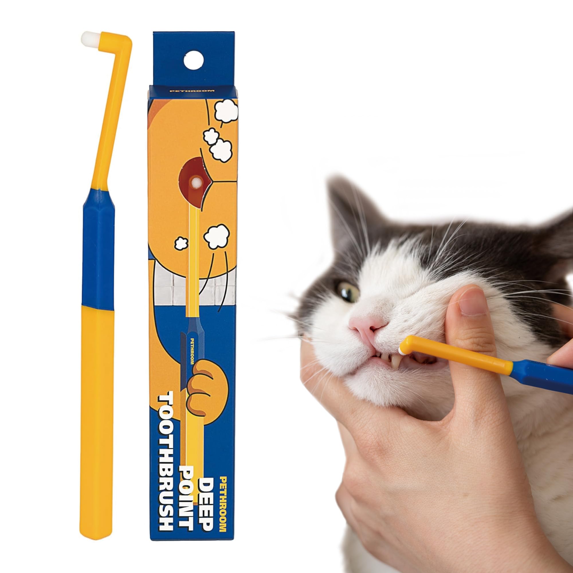PETHROOM Pet Toothbrush for Cats & Dogs, 4mm Precision Head - Product Imagery