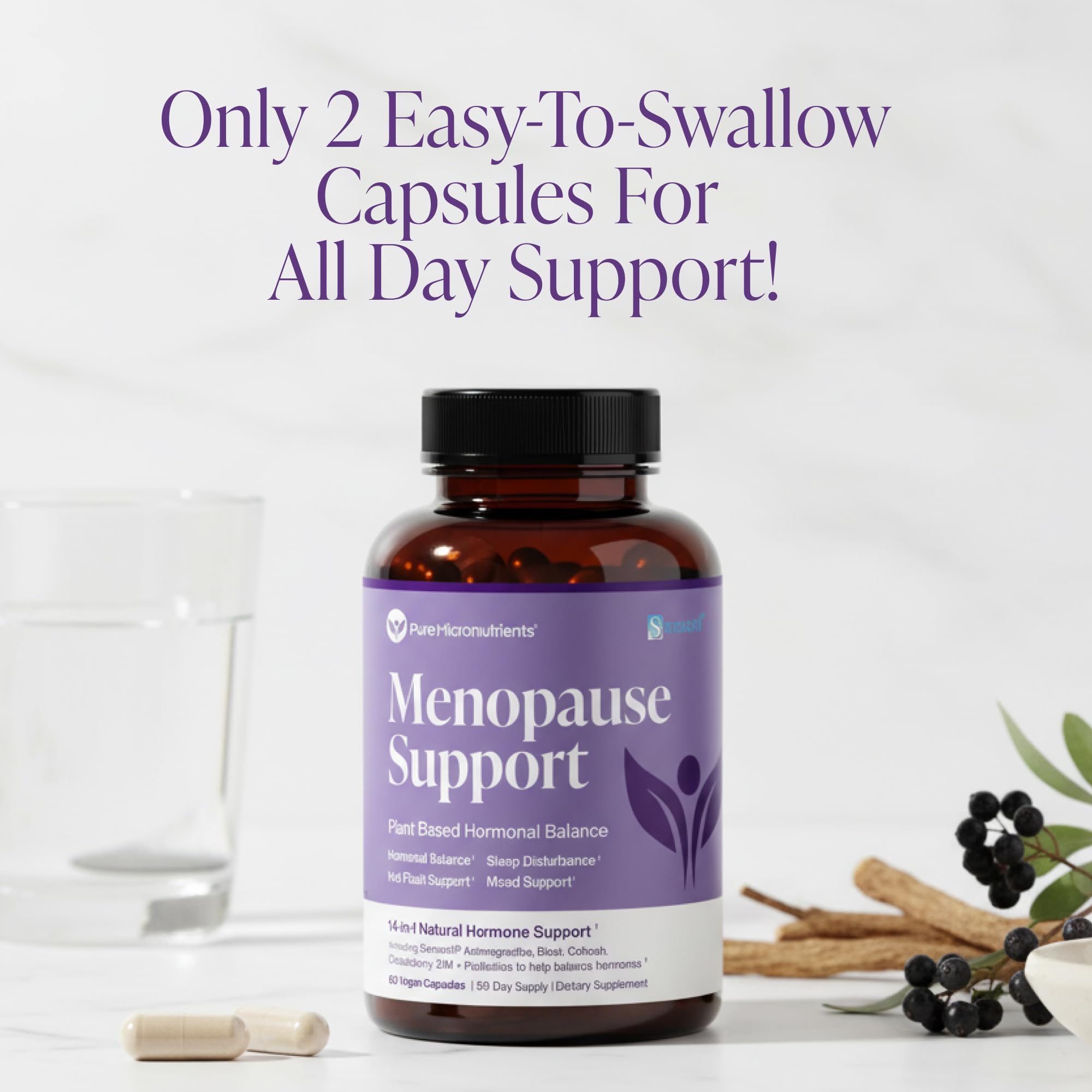 Menopause Supplements for Women, Hot Flashes & Night Sweats, 60 Count