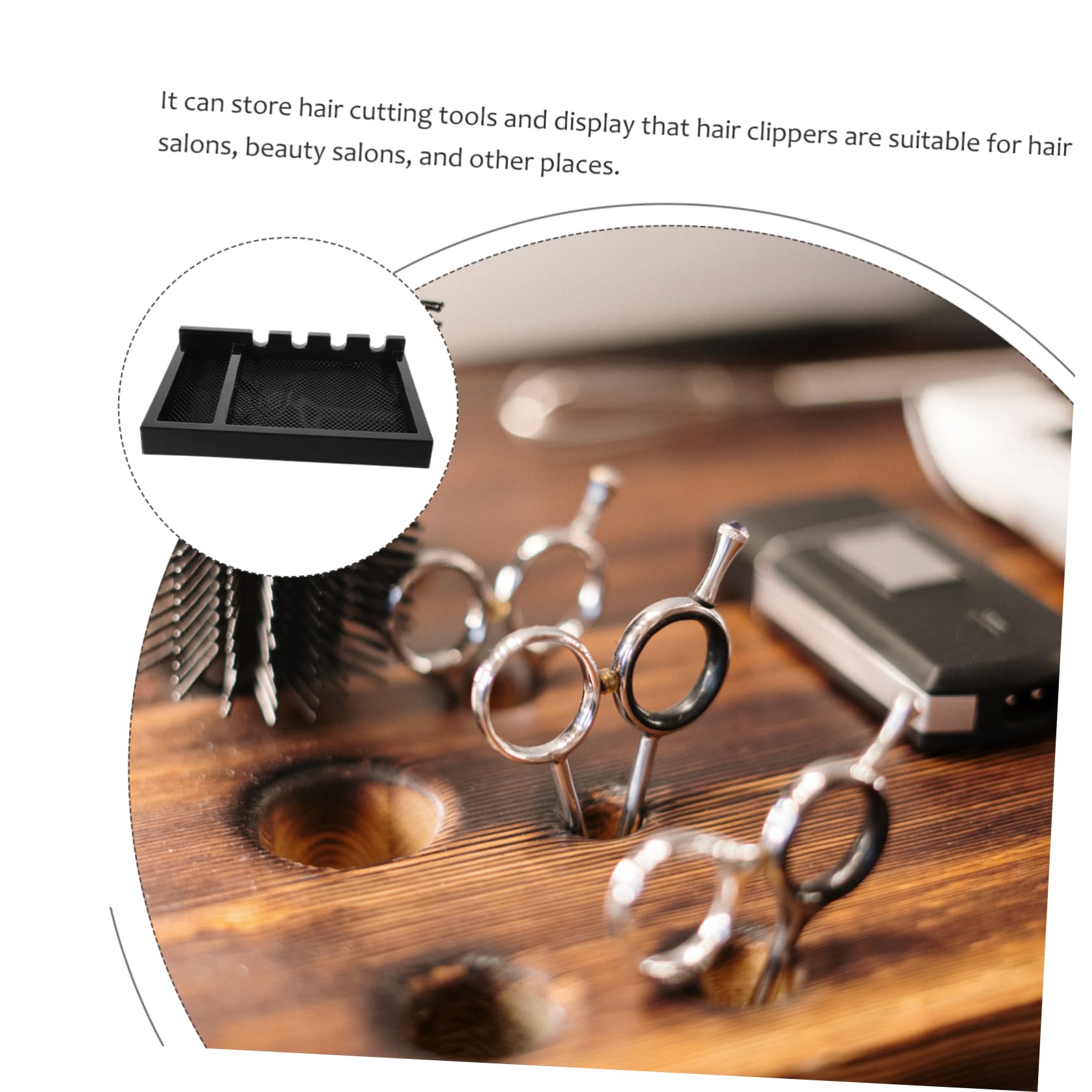 OSOLADY barber station organizer for hair trimmers and clippers, space-saving holder for salon professionals and barbershops.