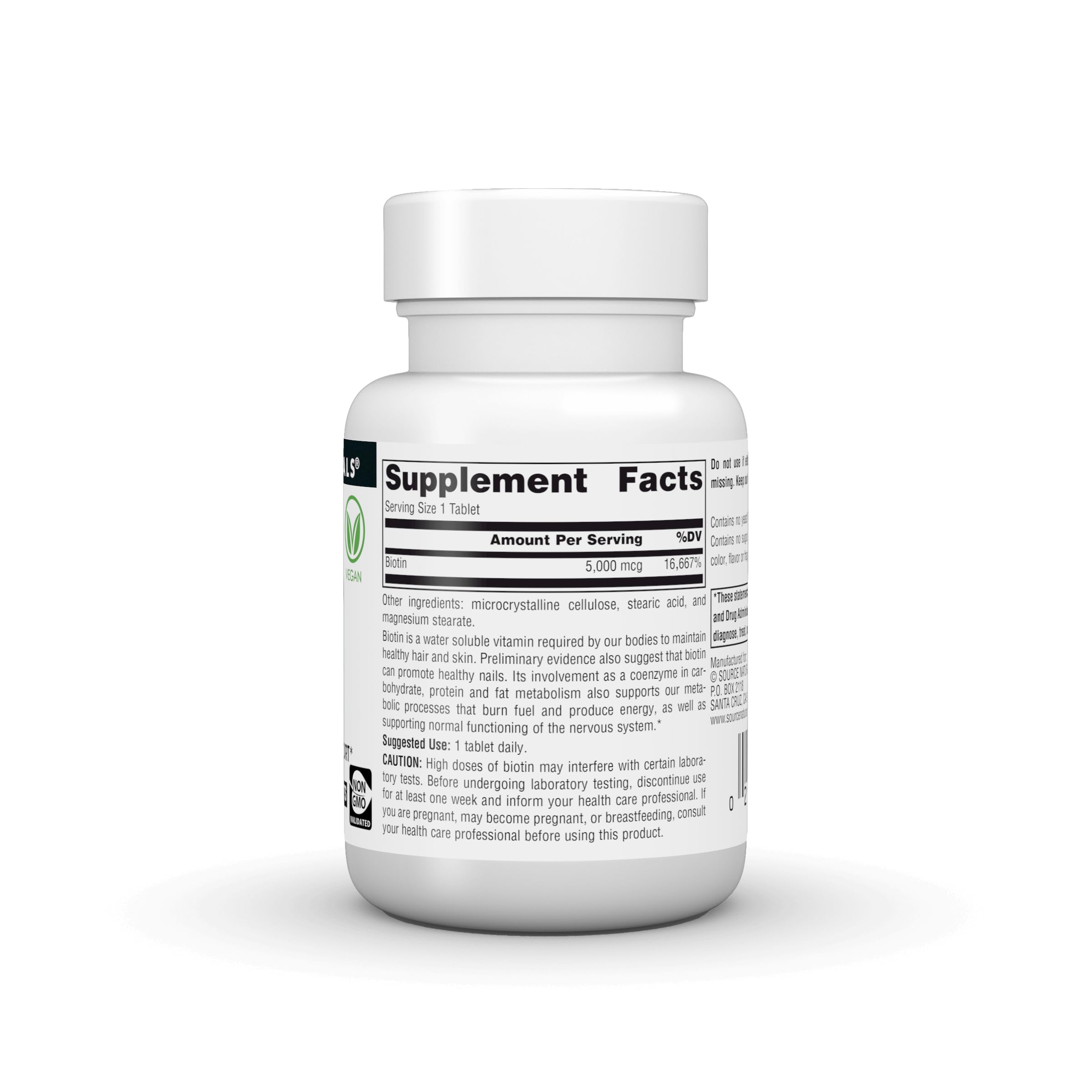 Source Naturals Biotin, 5,000mcg - 120 Tablets