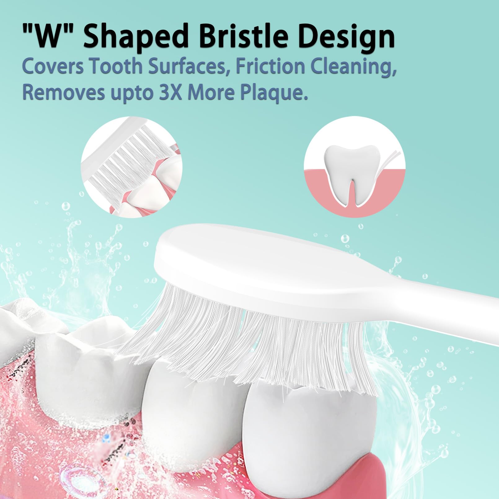 YMPBO toothbrush replacement heads for TAO Clean electric toothbrush, 10-pack, compatible soft bristle brush heads.