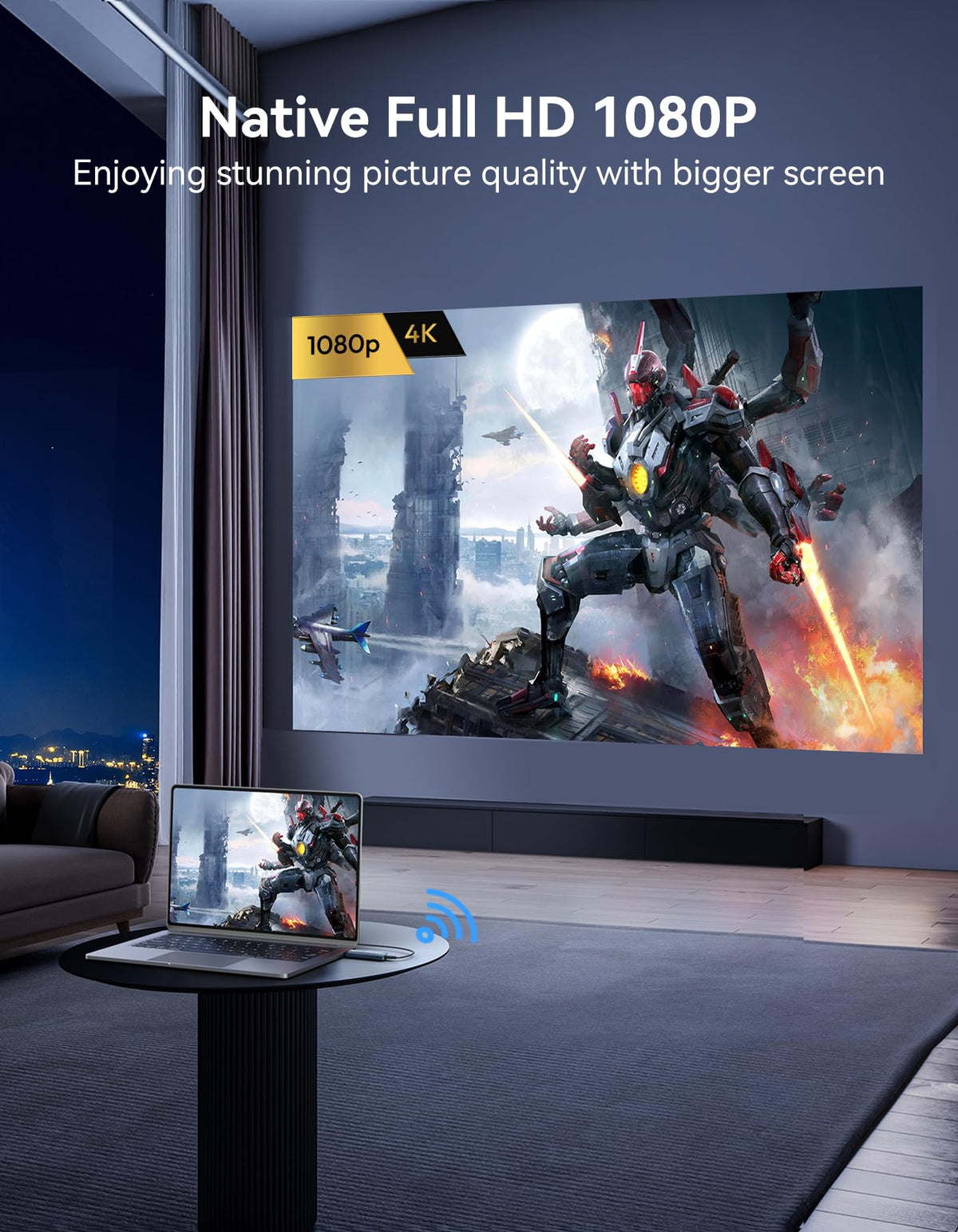 Wireless HDMI Transmitter and Receiver 4K, FIGEBNY Wireless HDMI Extender Sender Kit 2.4G/5G for Streaming Video Audio t