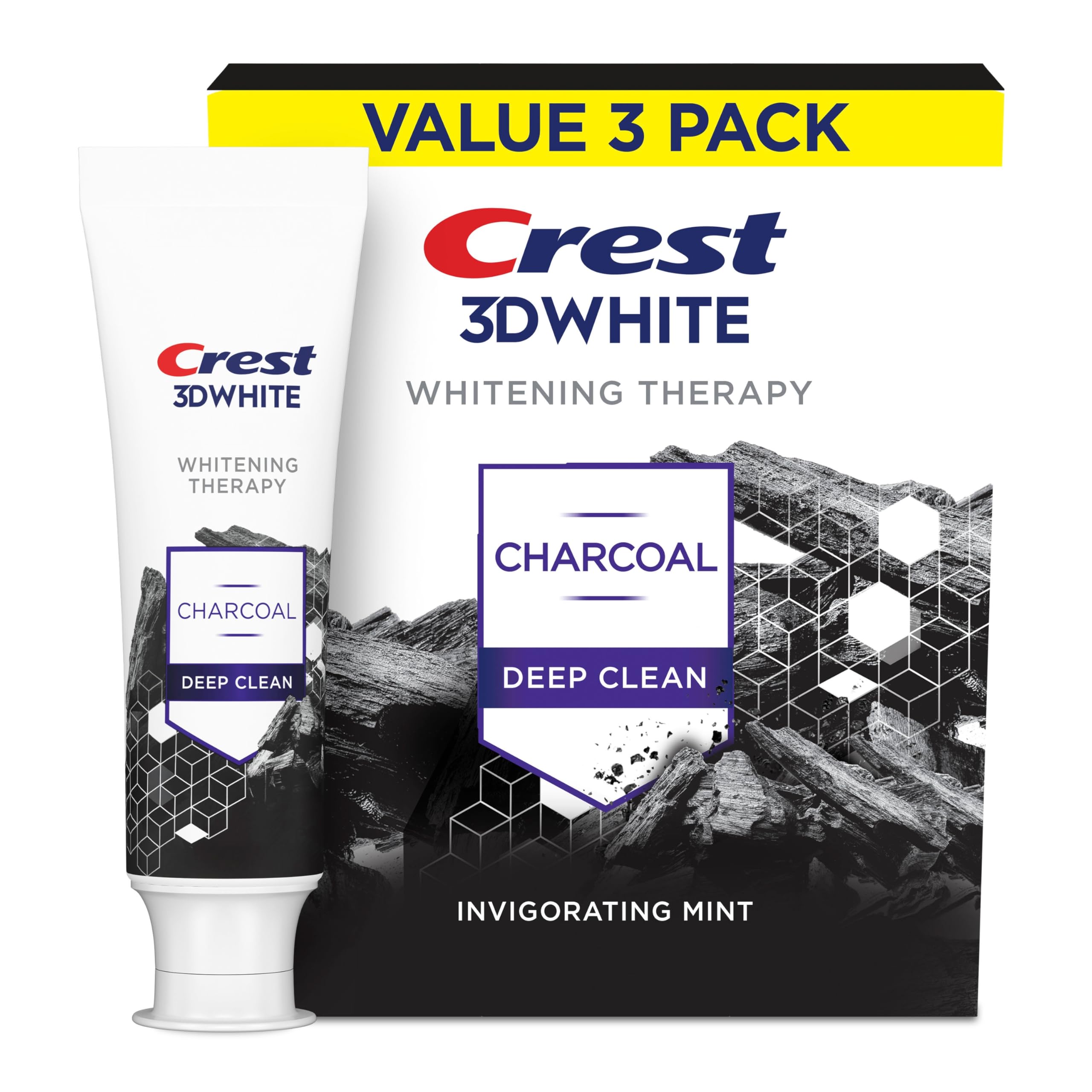 Crest 3D White Whitening Therapy Charcoal Deep Clean - Product Imagery