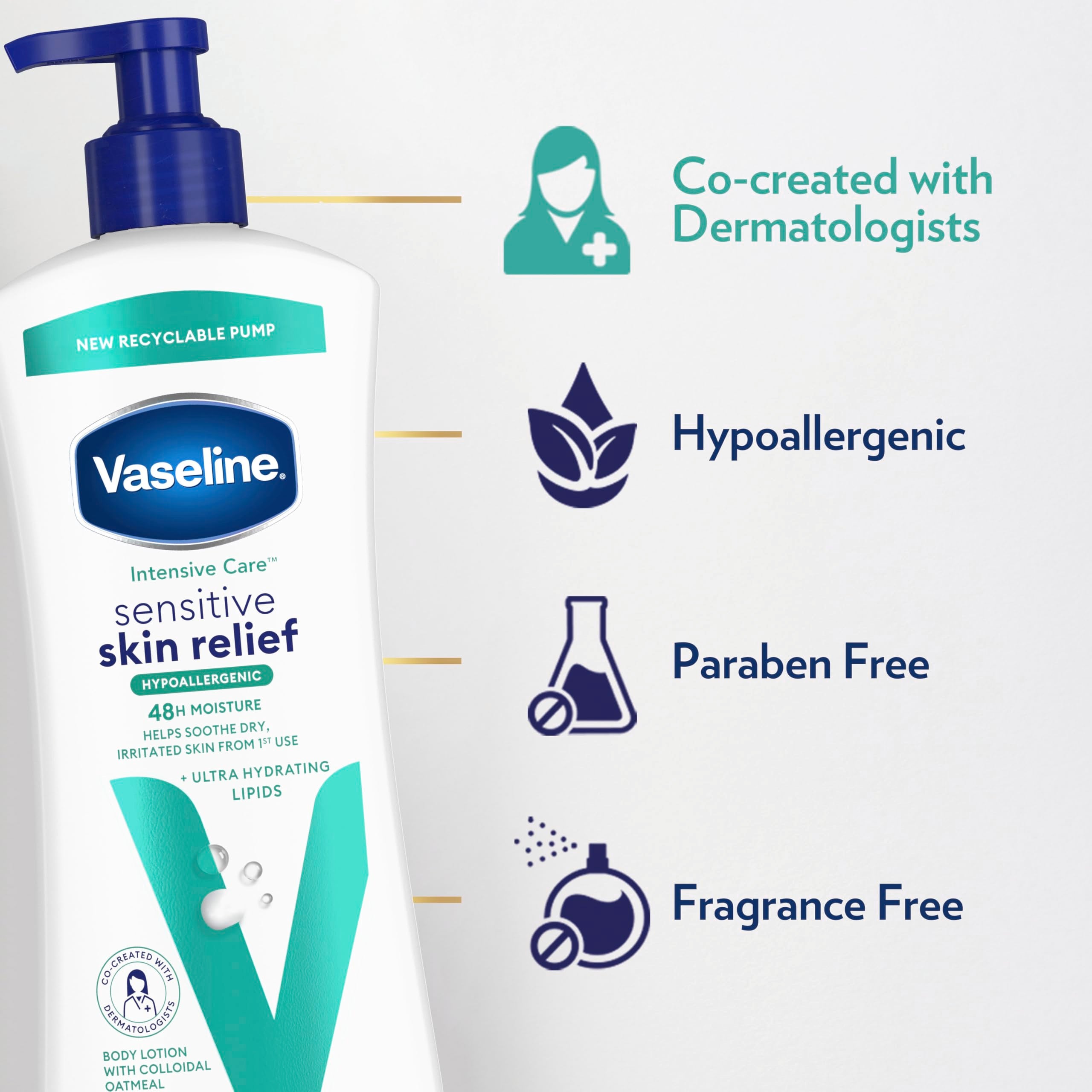 Vaseline Intensive Care™ Body Lotion Sensitive Skin Relief 20.3oz 4ct