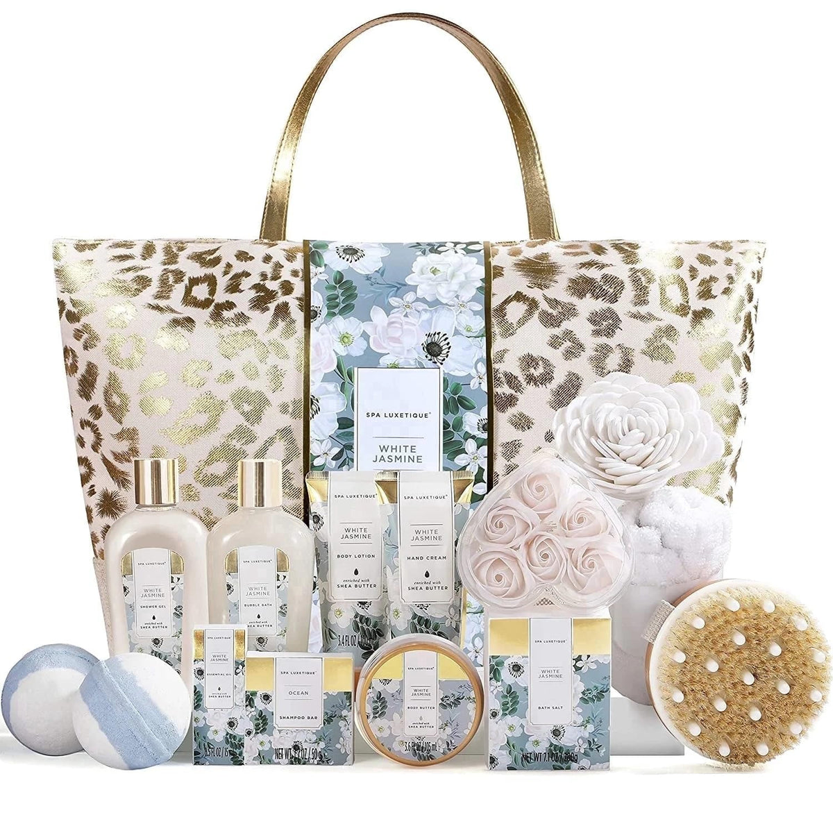 Spa Luxetique Gift Baskets for Women 15 Pcs Jasmine Bath and - spa luxetique Official Imagery - 2