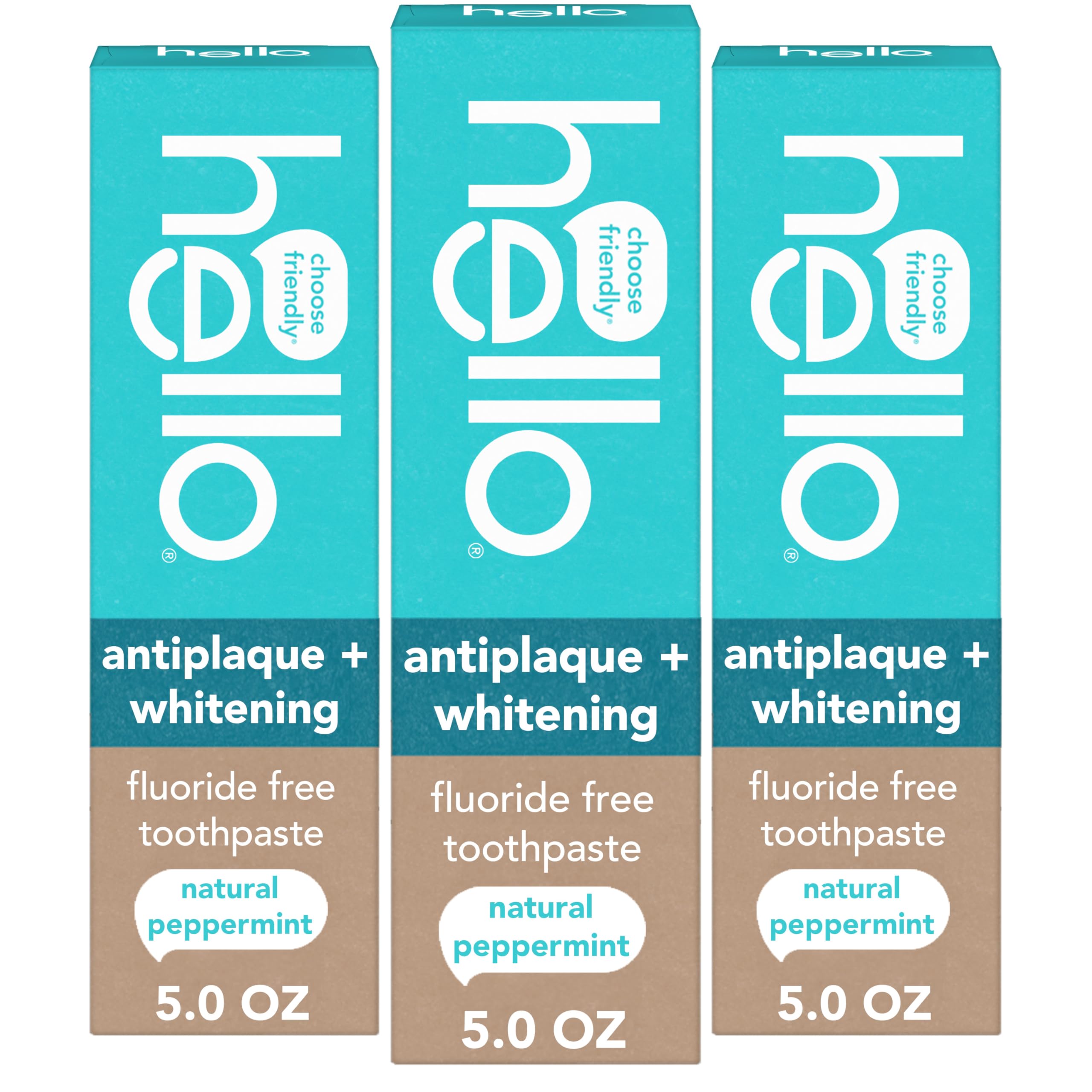 Hello Antiplaque and Whitening Fluoride Free Toothpaste, 5 Oz - Product Imagery