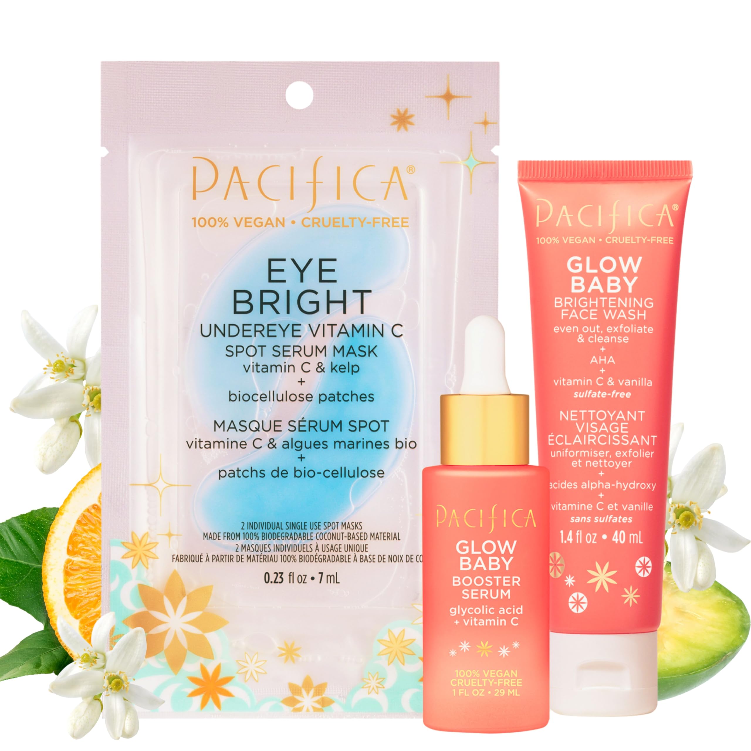 Pacifica Beauty | Glow Baby Vitamin C Trial + Value Kit | - Product Imagery